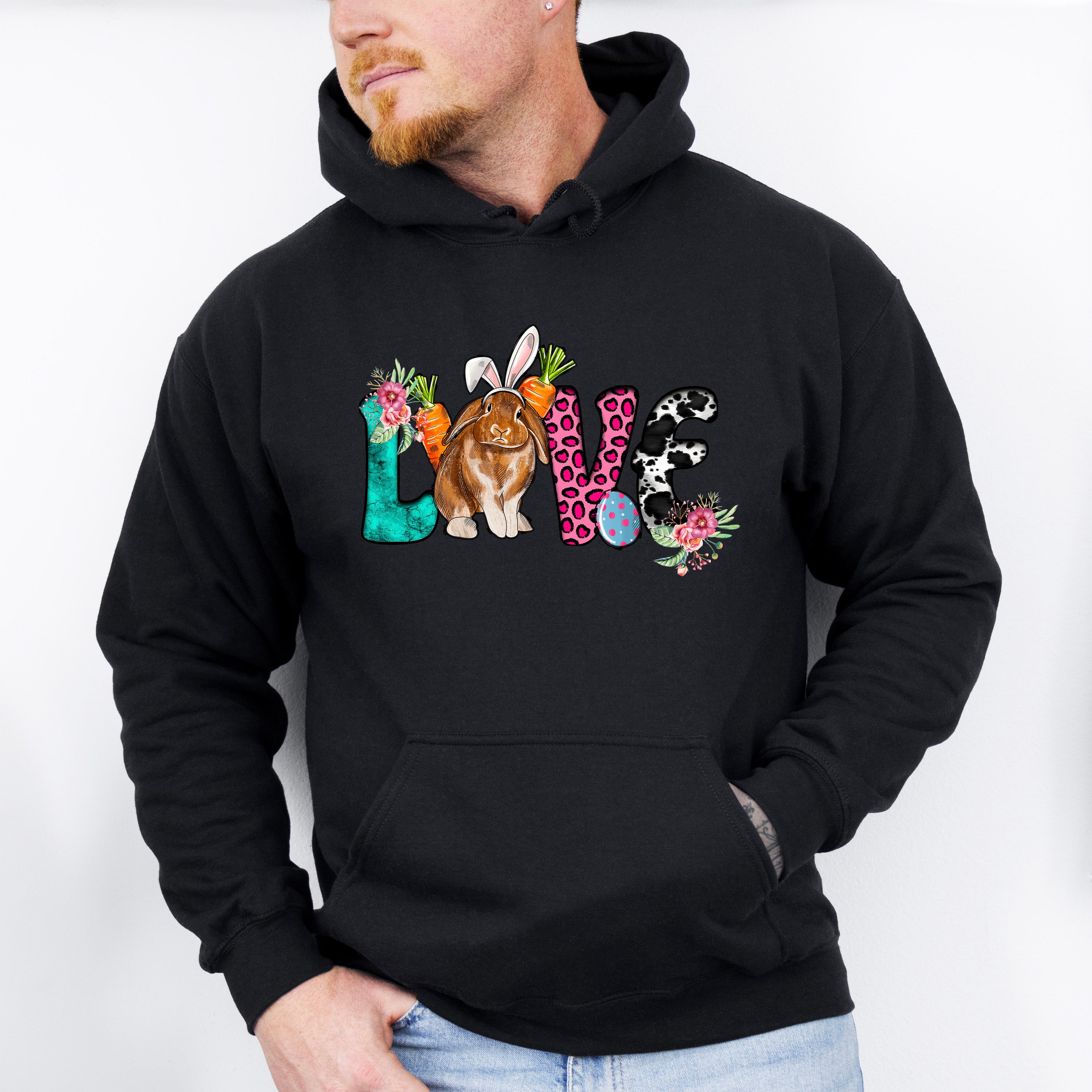 Easter Love Rabbit Easter Day Unisex Crewneck T-Shirt Sweatshirt Hoodie