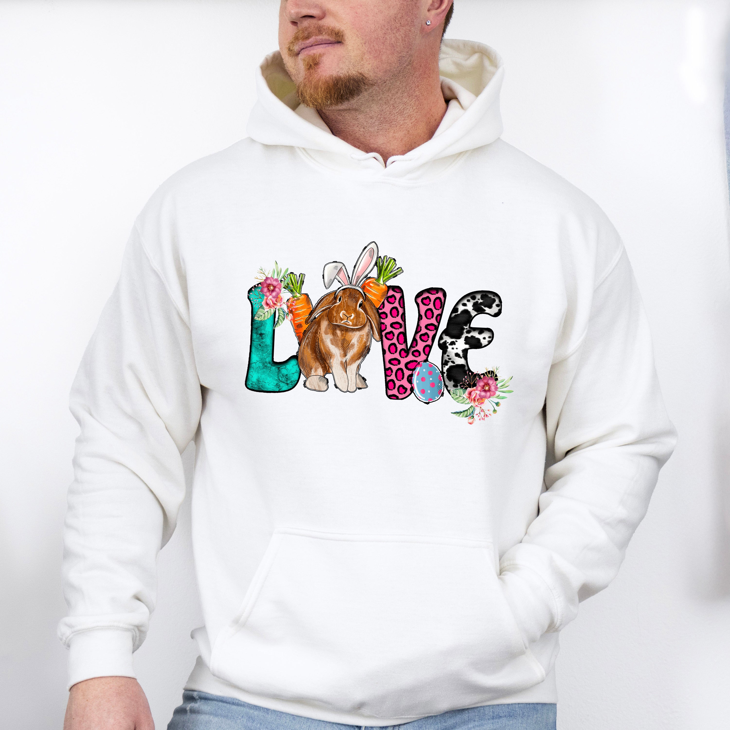 Easter Love Rabbit Easter Day Unisex Crewneck T-Shirt Sweatshirt Hoodie