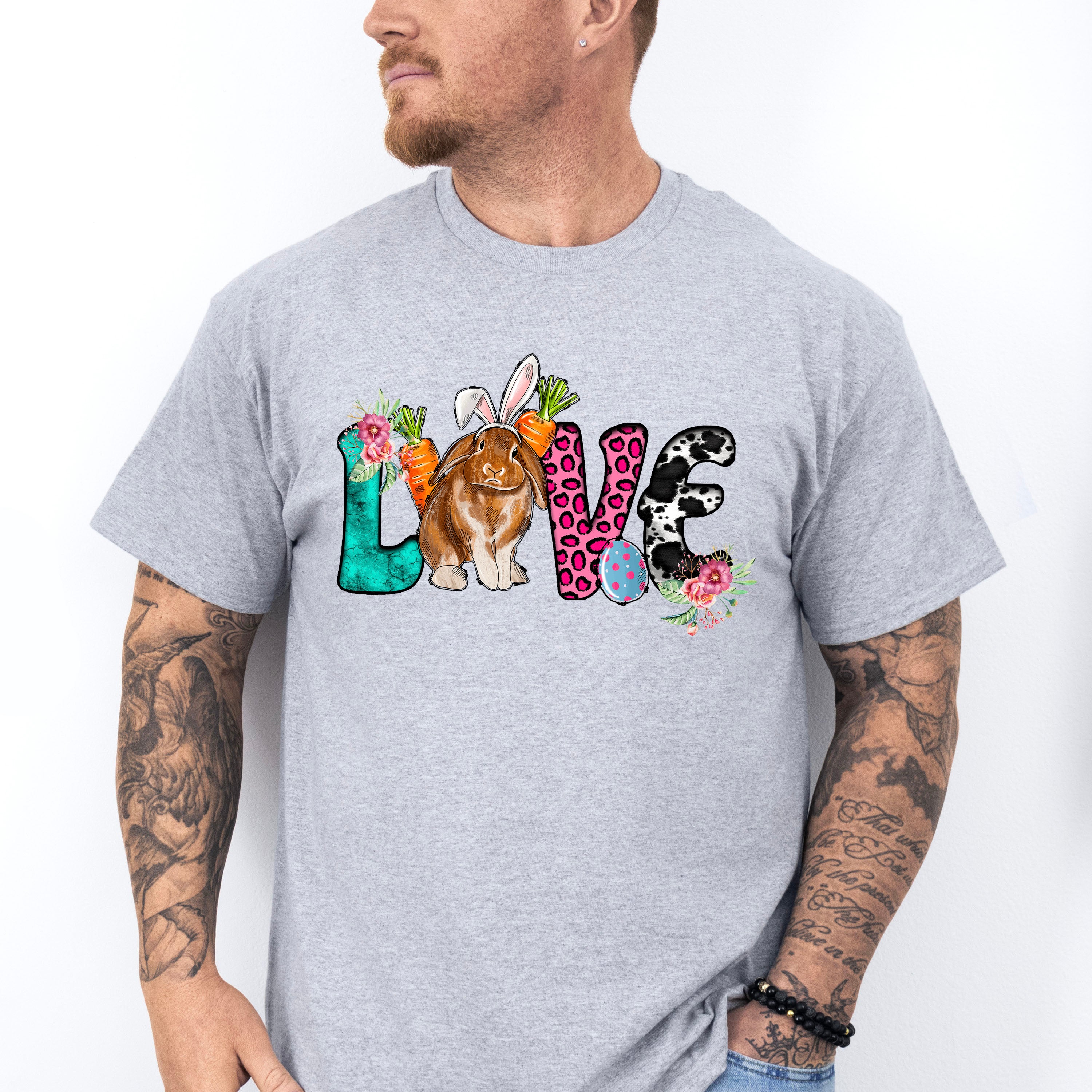 Easter Love Rabbit Easter Day Unisex Crewneck T-Shirt Sweatshirt Hoodie