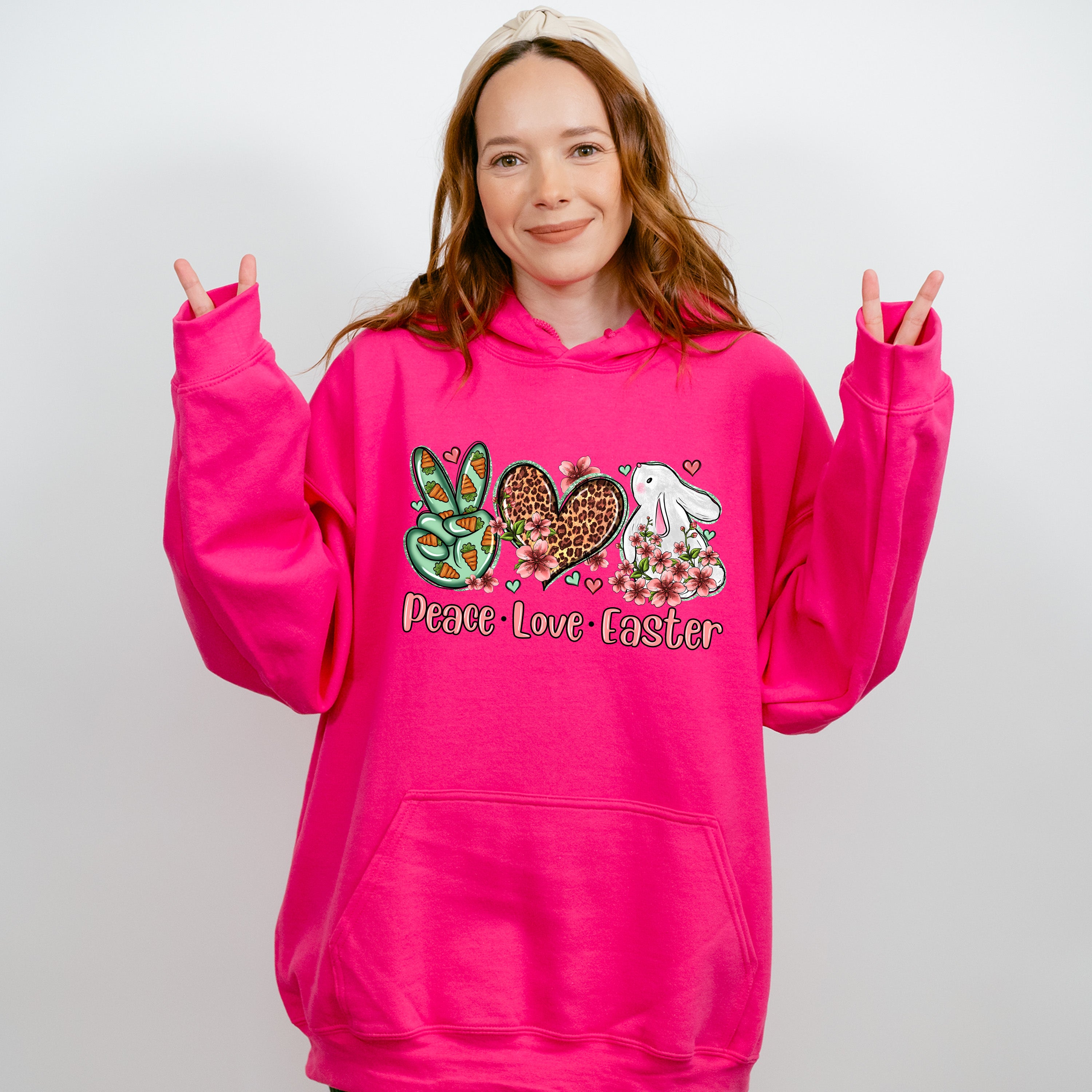 Peace Love Easter Easter Day Unisex Crewneck T-Shirt Sweatshirt Hoodie