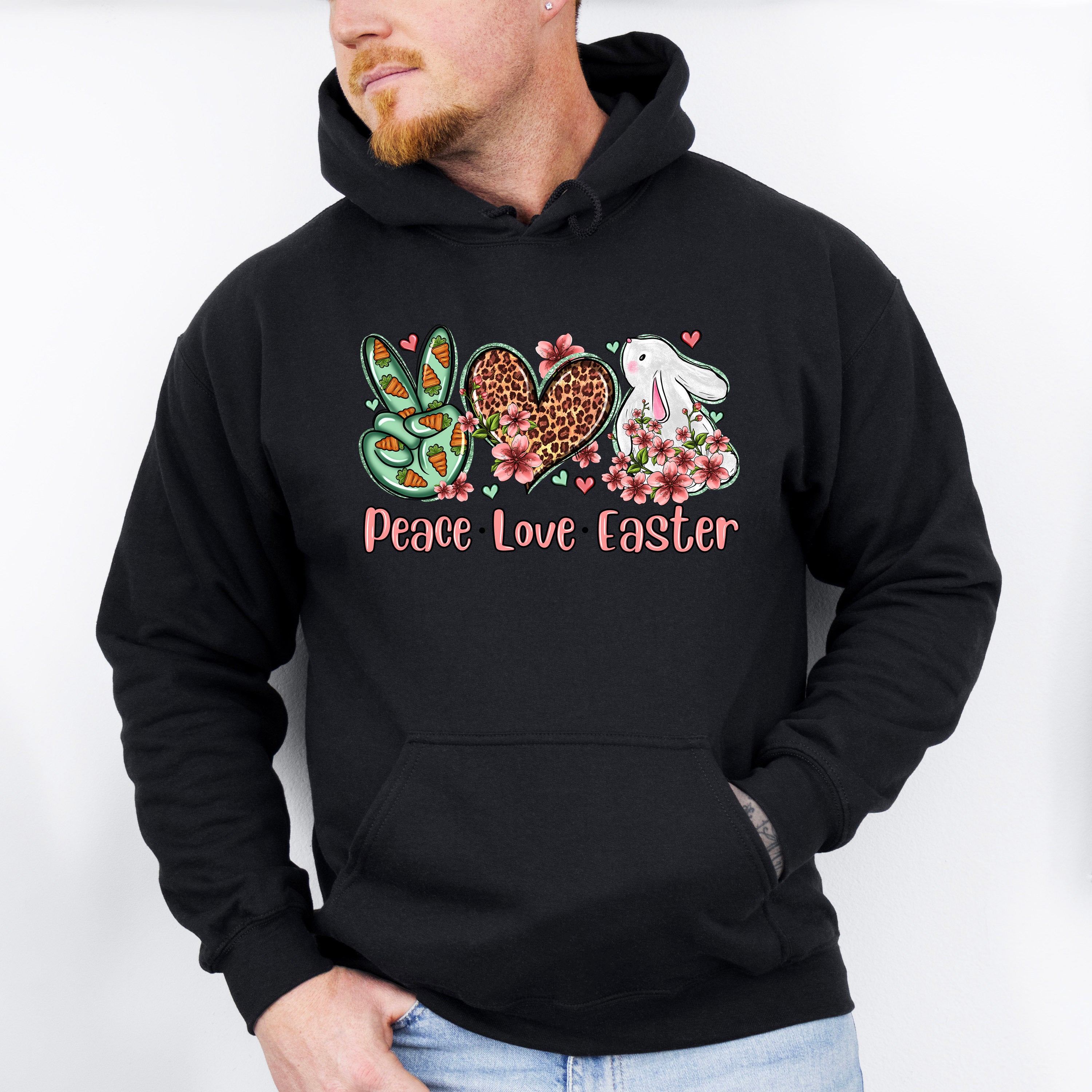 Peace Love Easter Easter Day Unisex Crewneck T-Shirt Sweatshirt Hoodie