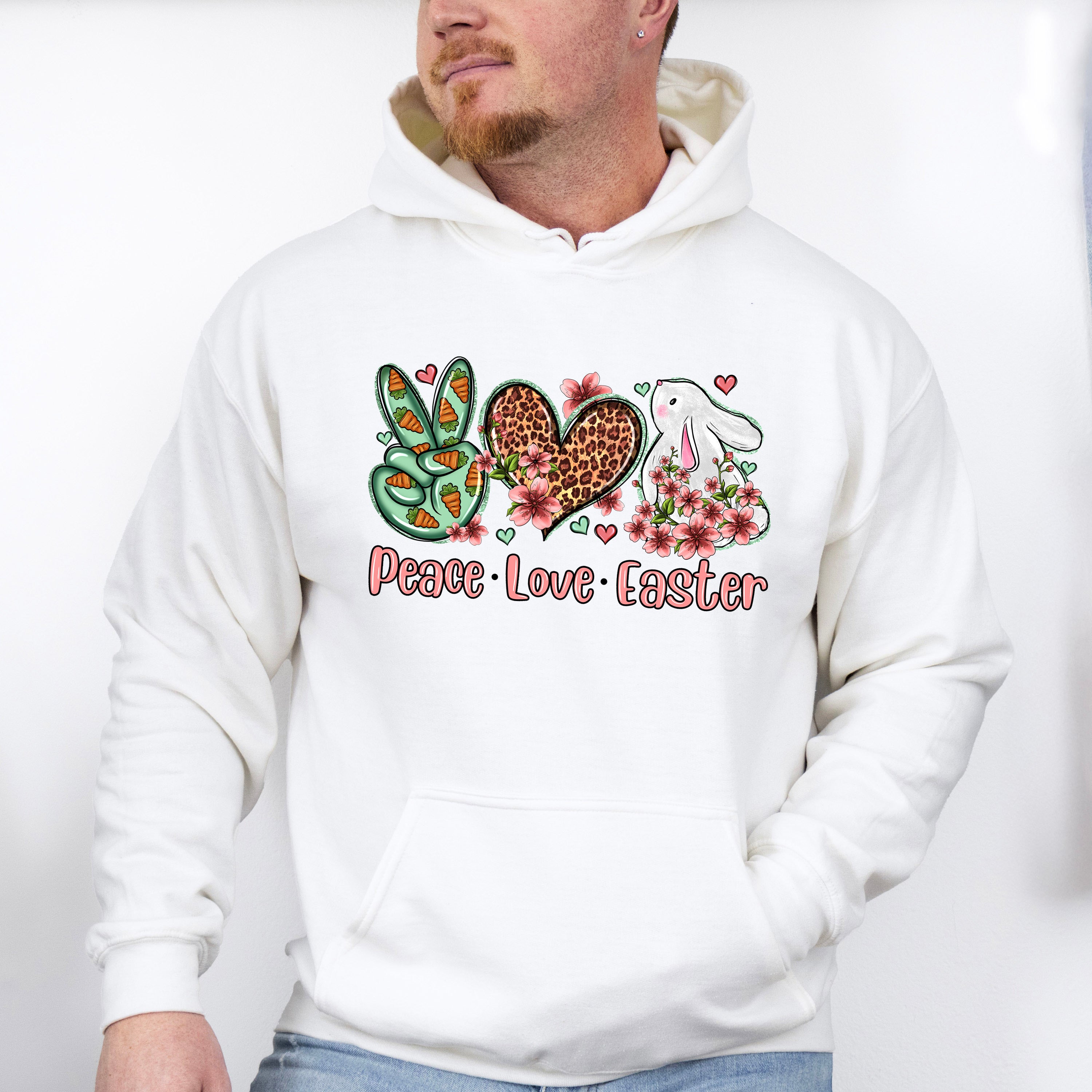 Peace Love Easter Easter Day Unisex Crewneck T-Shirt Sweatshirt Hoodie
