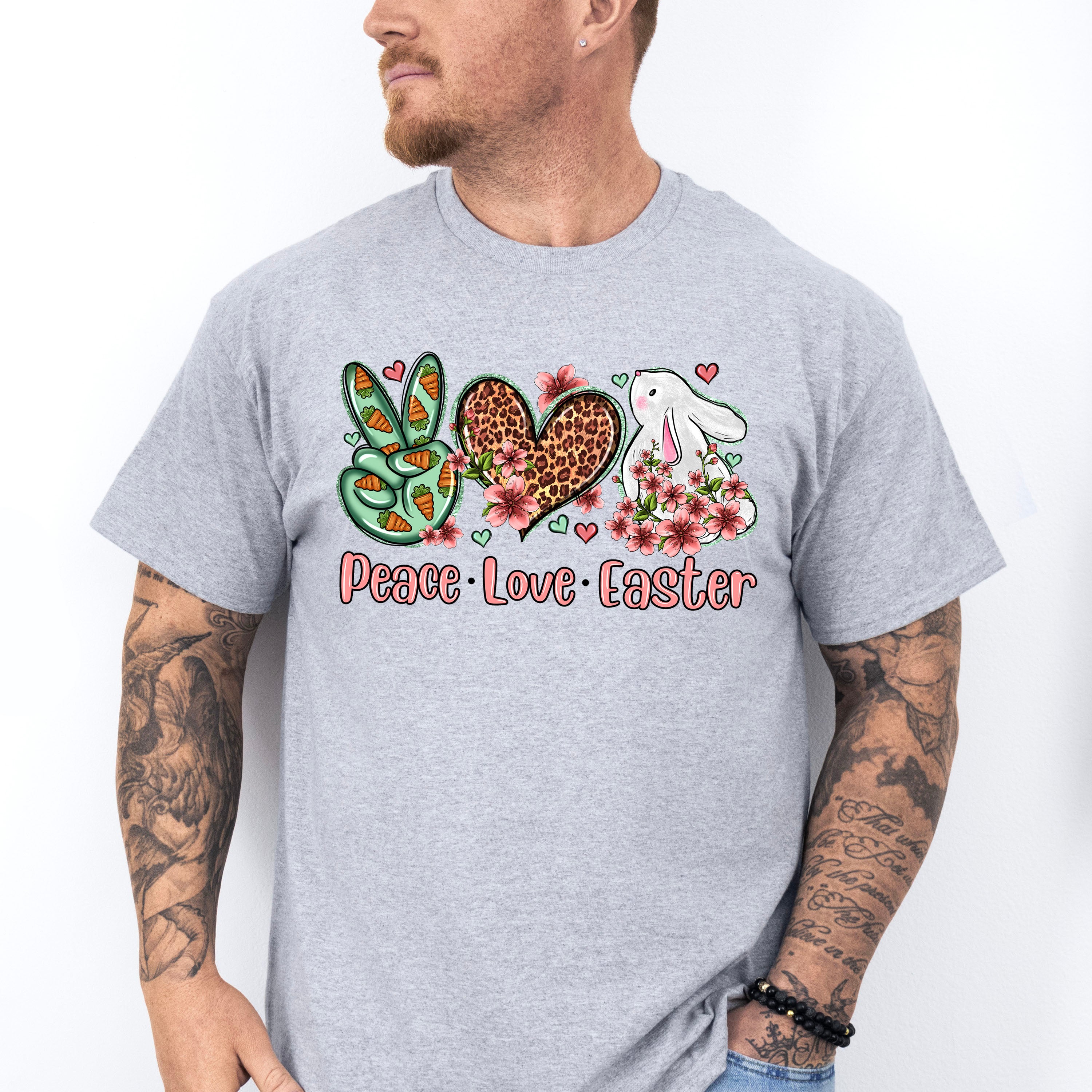 Peace Love Easter Easter Day Unisex Crewneck T-Shirt Sweatshirt Hoodie