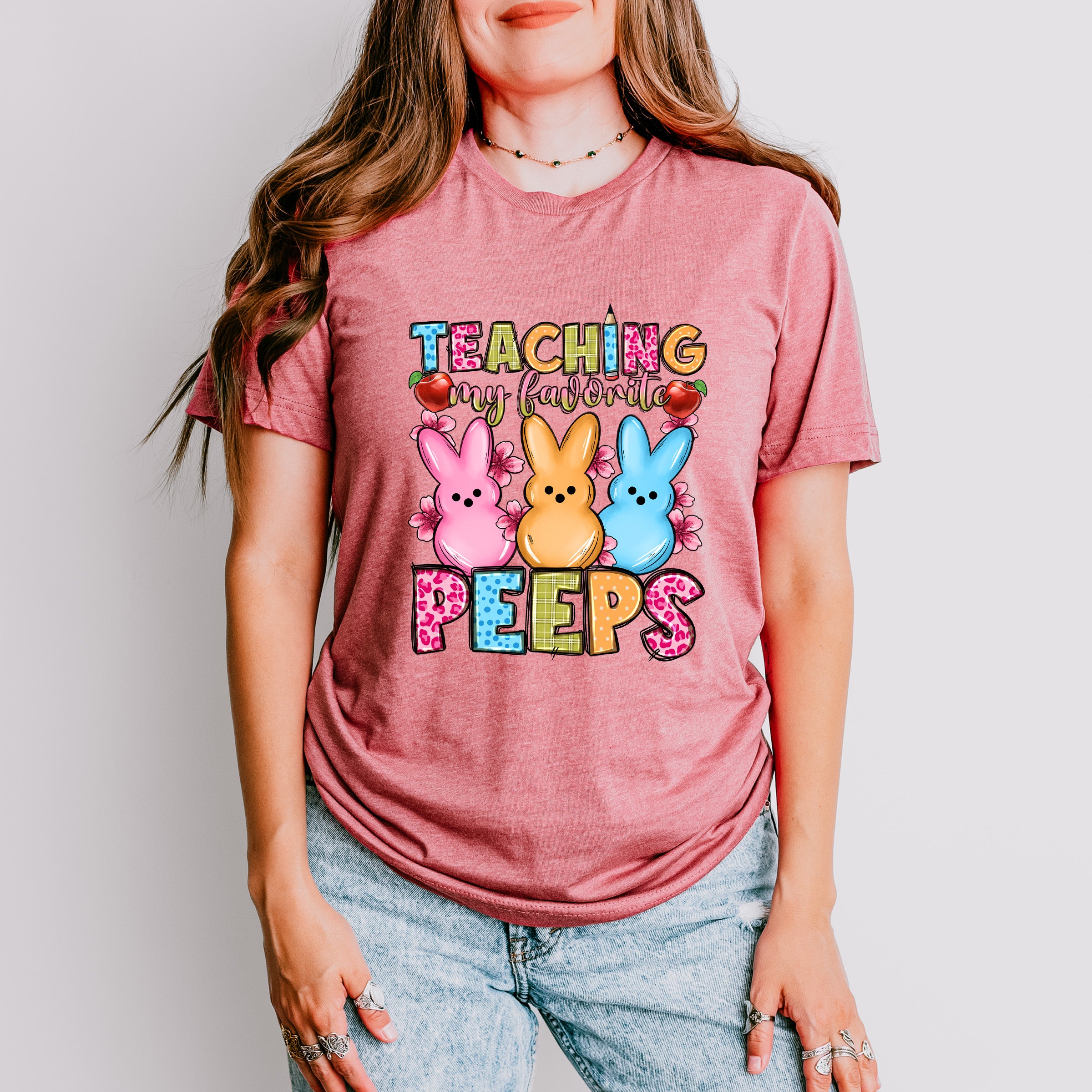 Teaching My Favorite Peeps Easter Day Unisex Crewneck T-Shirt Sweatshirt Hoodie