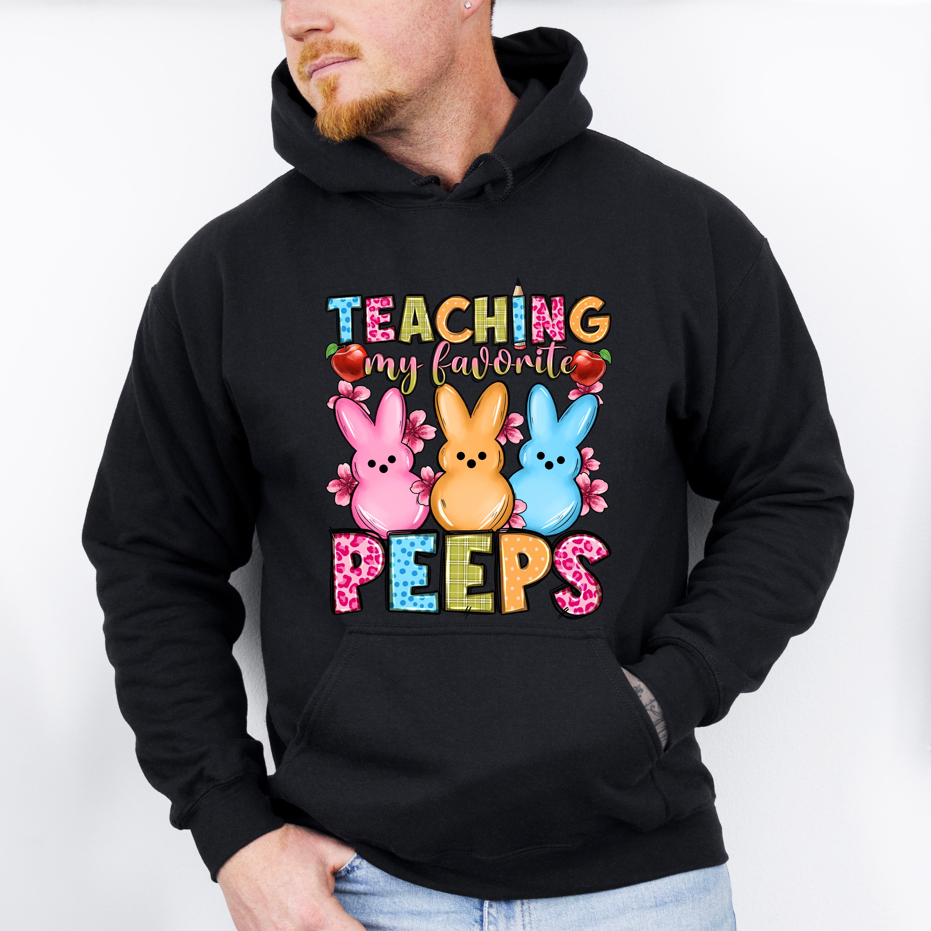 Teaching My Favorite Peeps Easter Day Unisex Crewneck T-Shirt Sweatshirt Hoodie