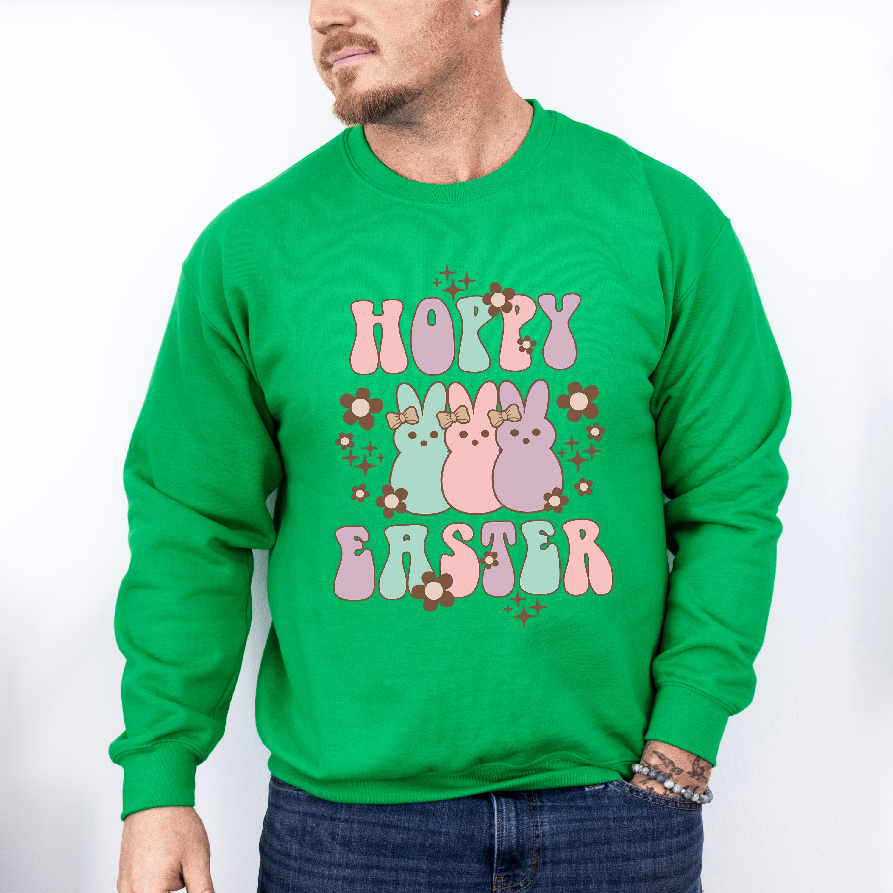 Hoppy Easter Easter Day Unisex Crewneck T-Shirt Sweatshirt Hoodie