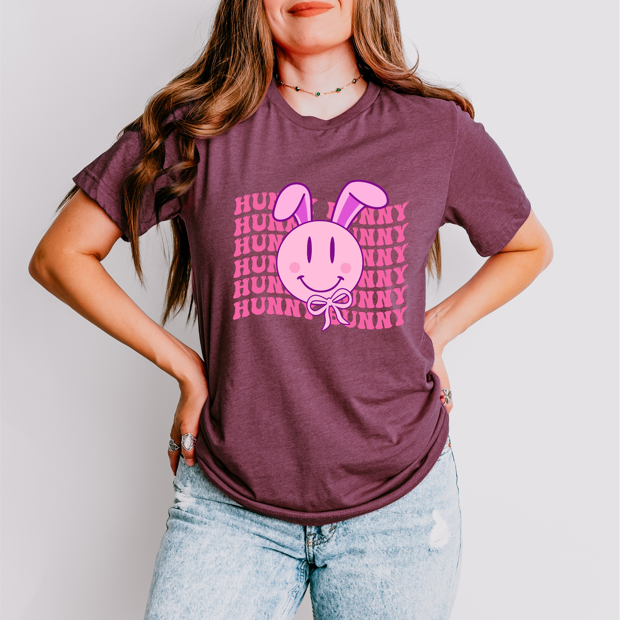 Hunny Bunny Easter Day Unisex Crewneck T-Shirt Sweatshirt Hoodie