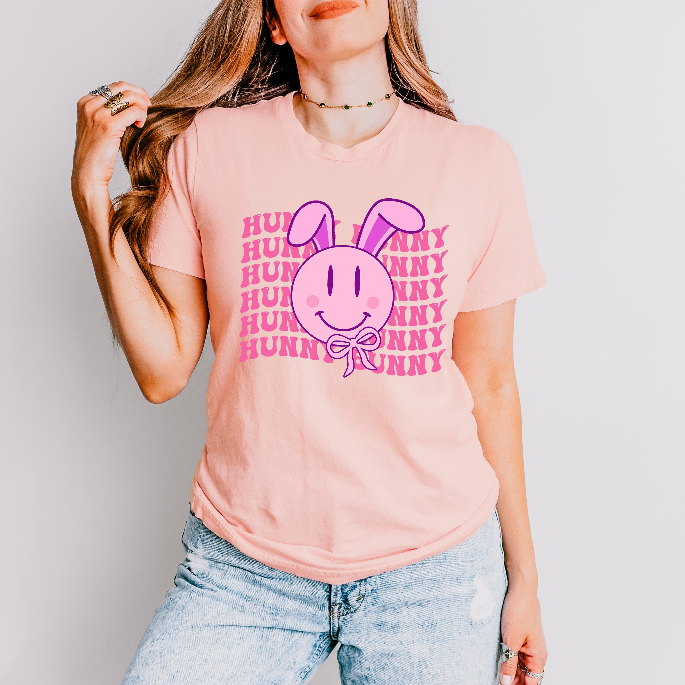 Hunny Bunny Easter Day Unisex Crewneck T-Shirt Sweatshirt Hoodie