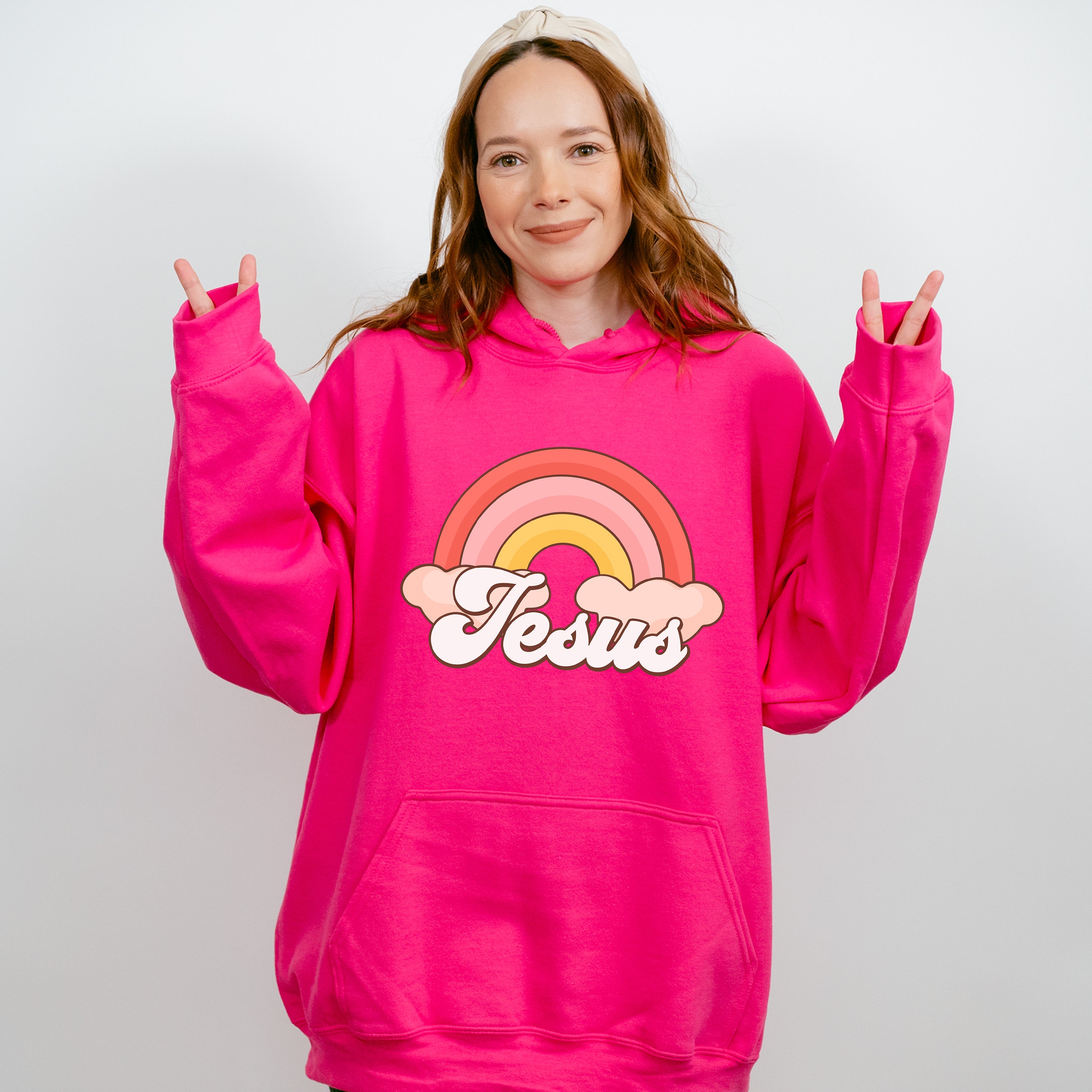 Jesus Rainbow Easter Day Unisex Crewneck T-Shirt Sweatshirt Hoodie