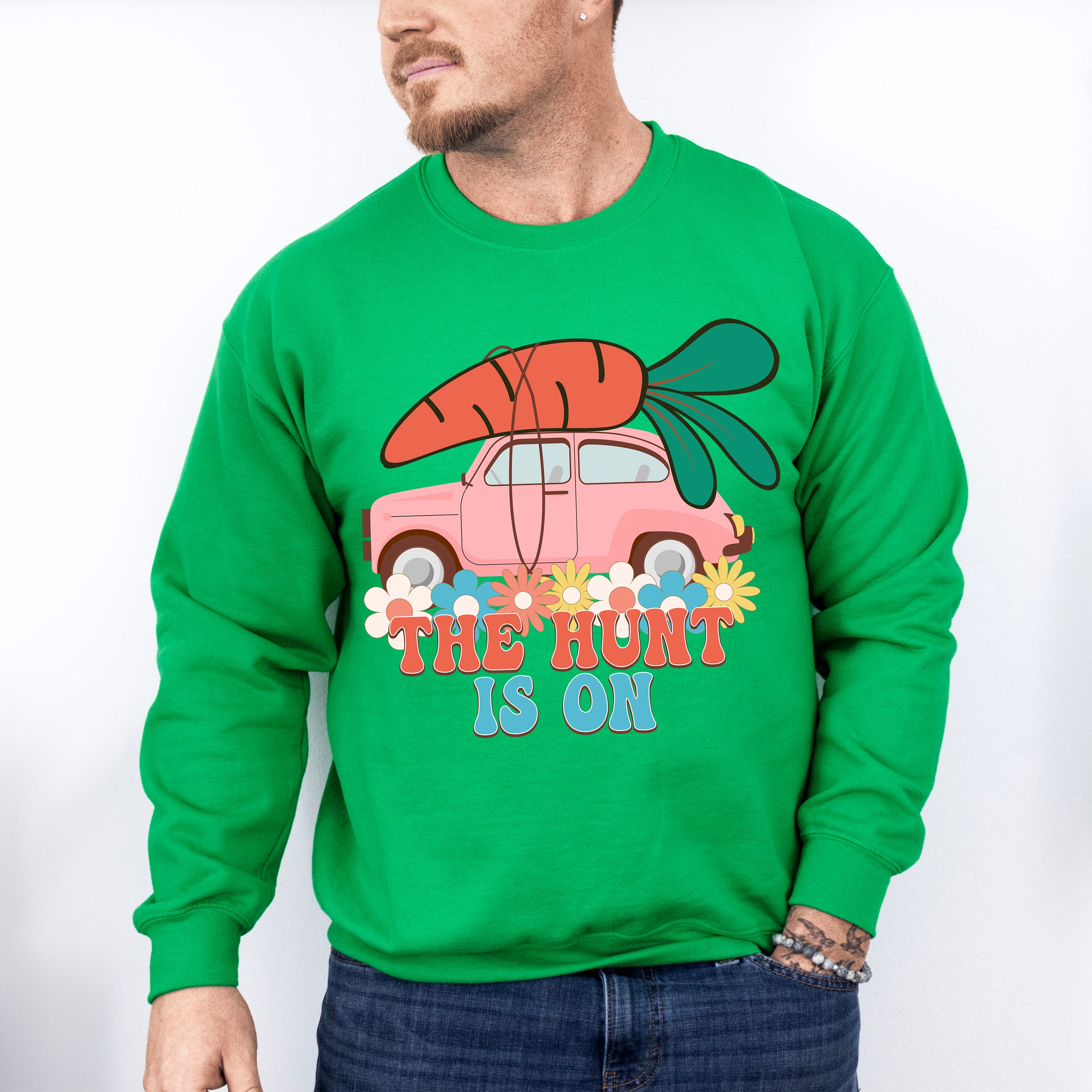 The Hunt Is On Easter Day Unisex Crewneck T-Shirt Sweatshirt Hoodie