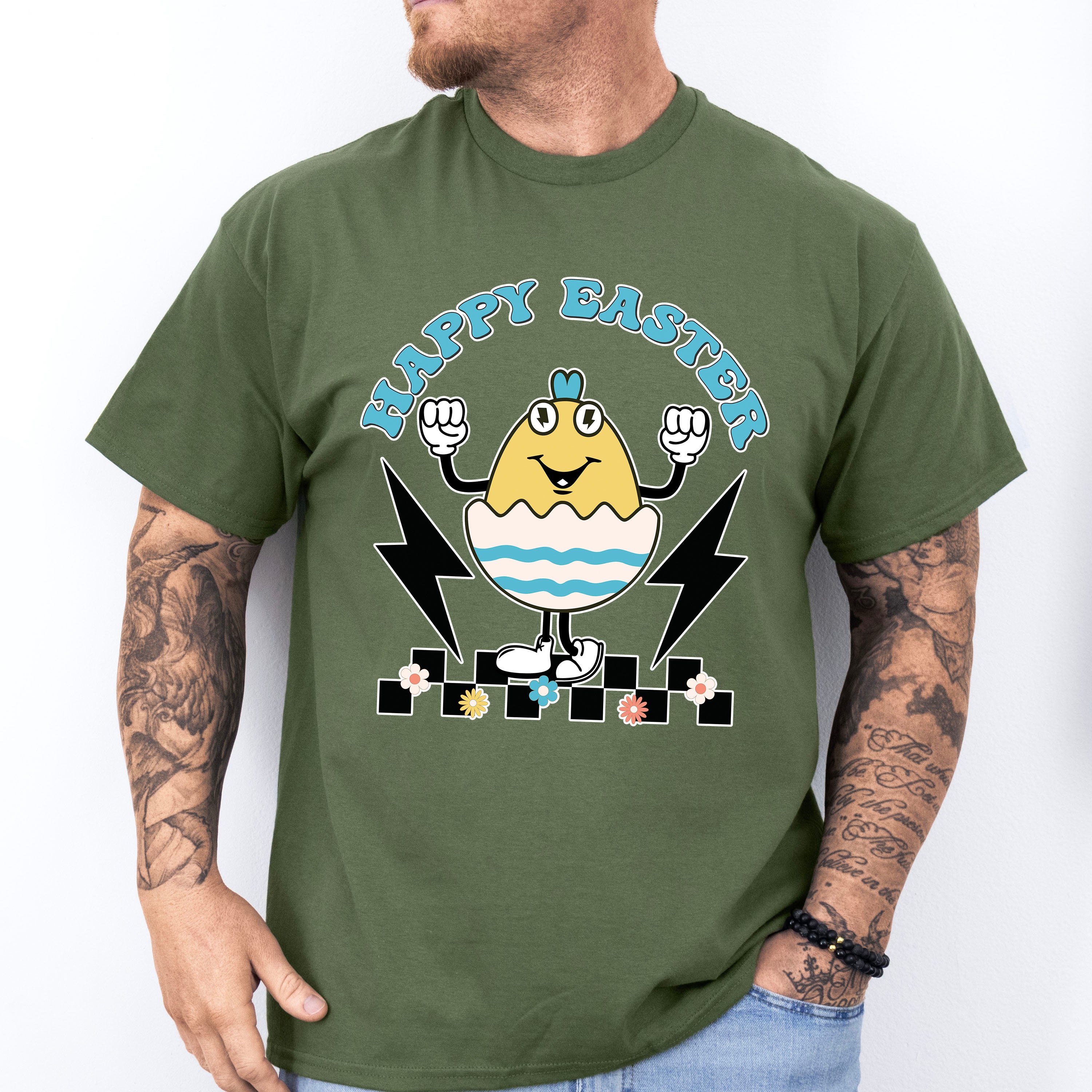 Happy Easter Egg Easter Day Unisex Crewneck T-Shirt Sweatshirt Hoodie