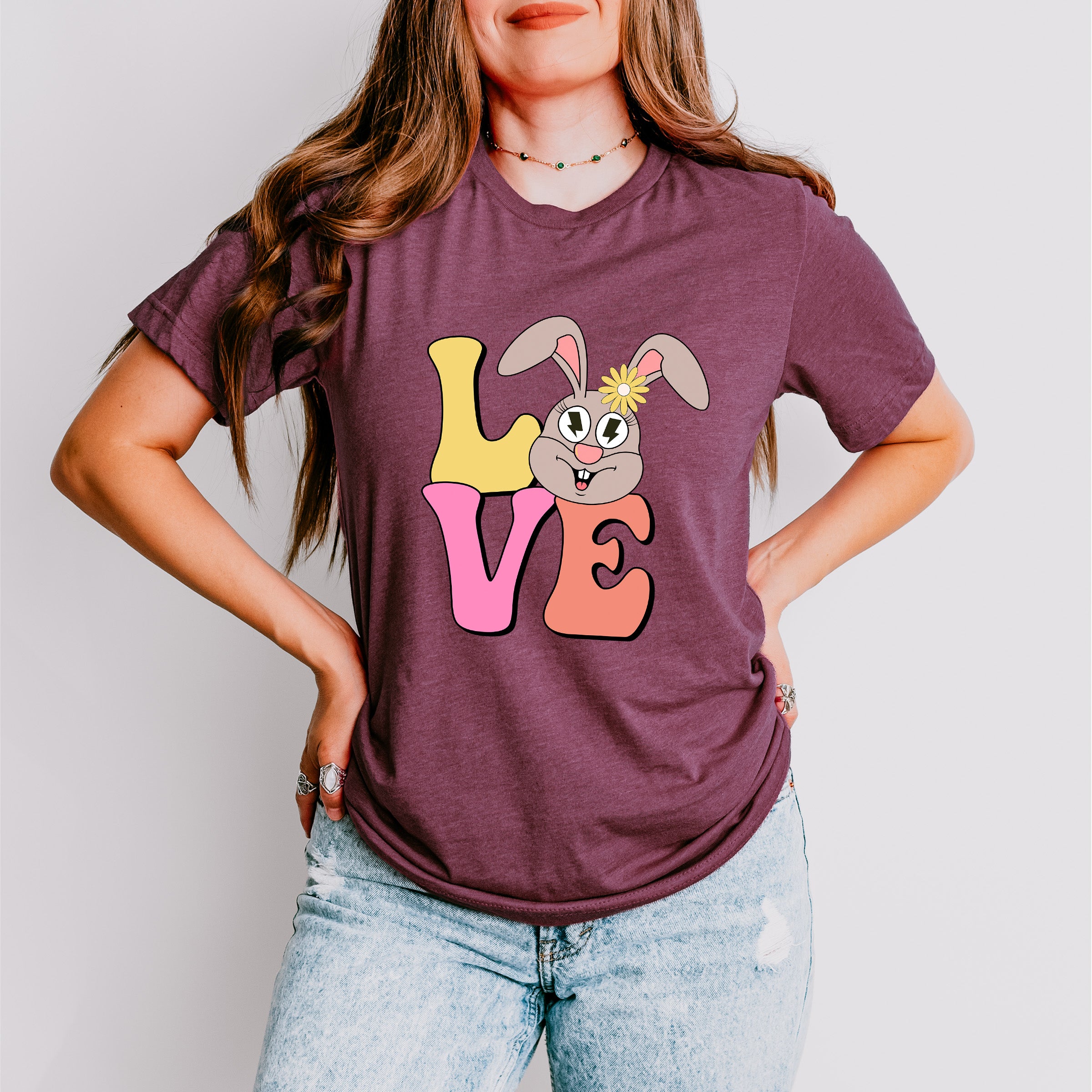 Love Easter Bunny Easter Day Unisex Crewneck T-Shirt Sweatshirt Hoodie