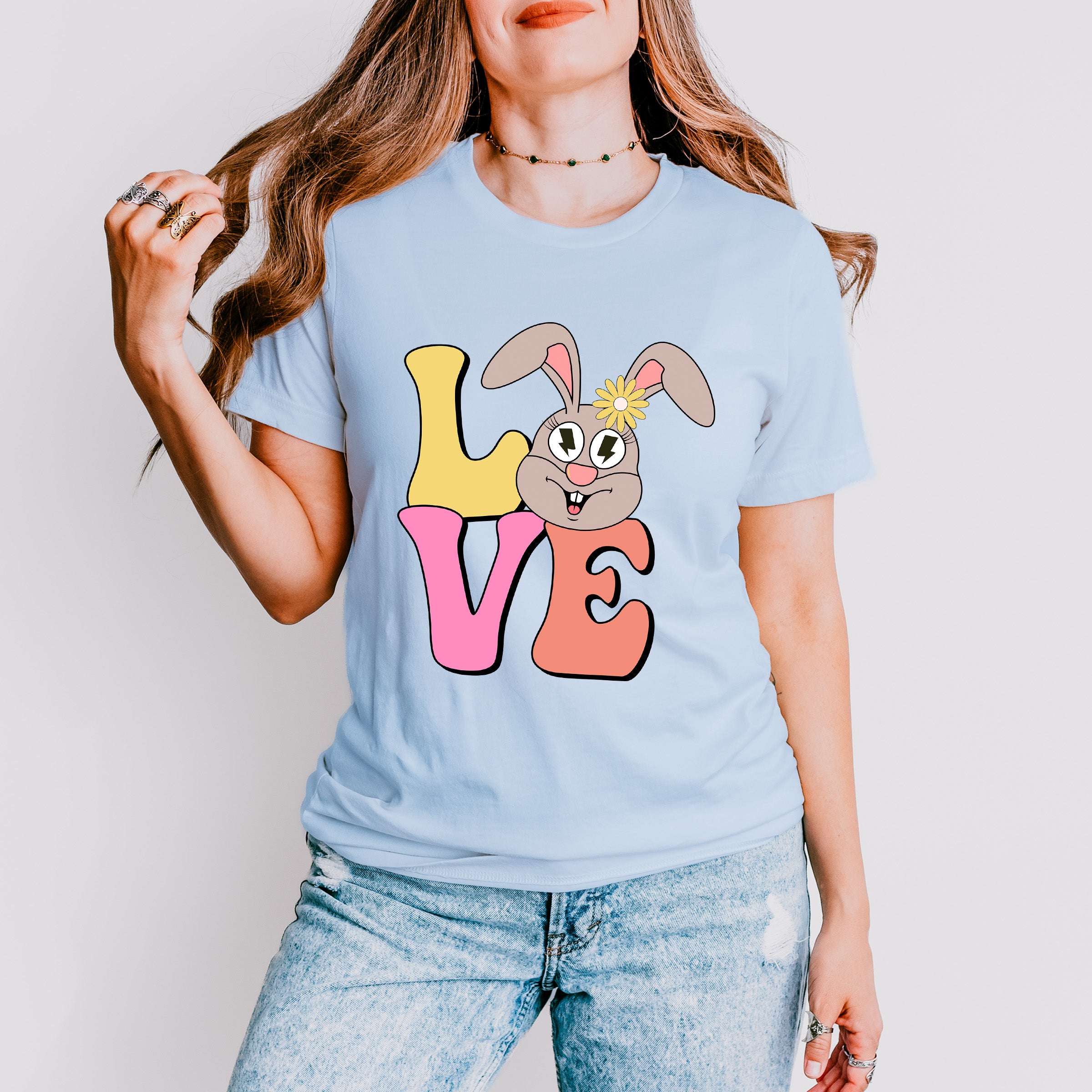 Love Easter Bunny Easter Day Unisex Crewneck T-Shirt Sweatshirt Hoodie