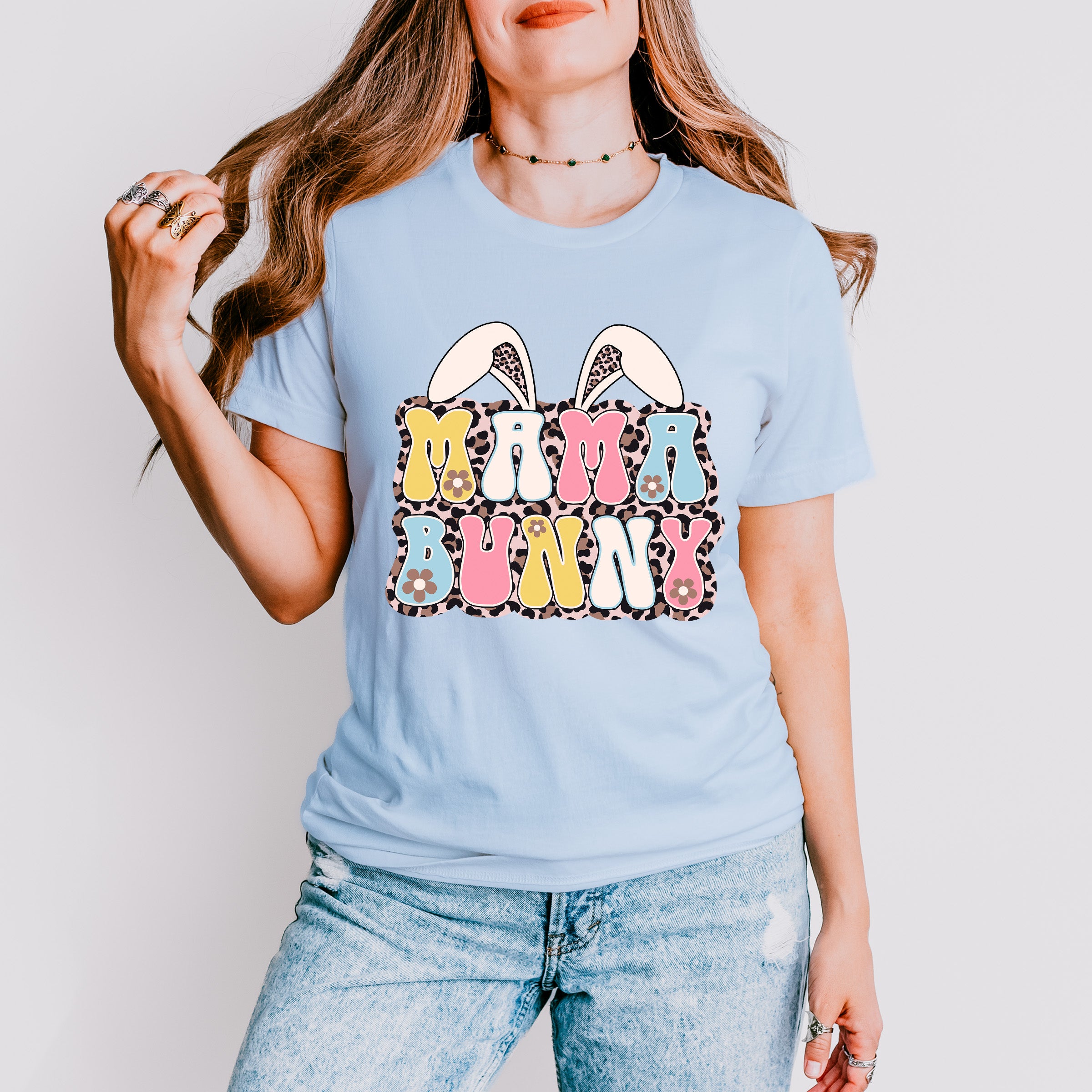 Mama Bunny Easter Day Unisex Crewneck T-Shirt Sweatshirt Hoodie