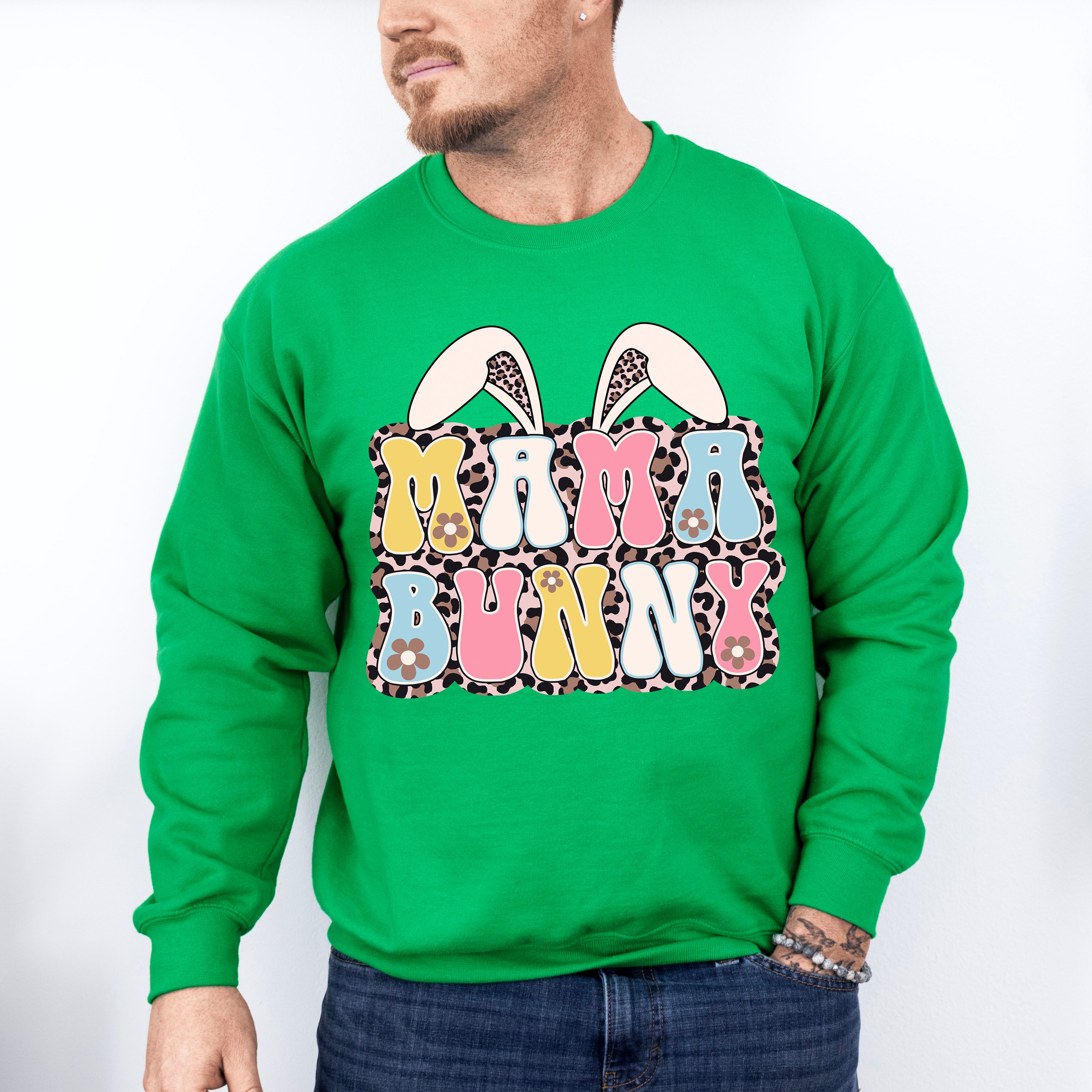 Mama Bunny Easter Day Unisex Crewneck T-Shirt Sweatshirt Hoodie