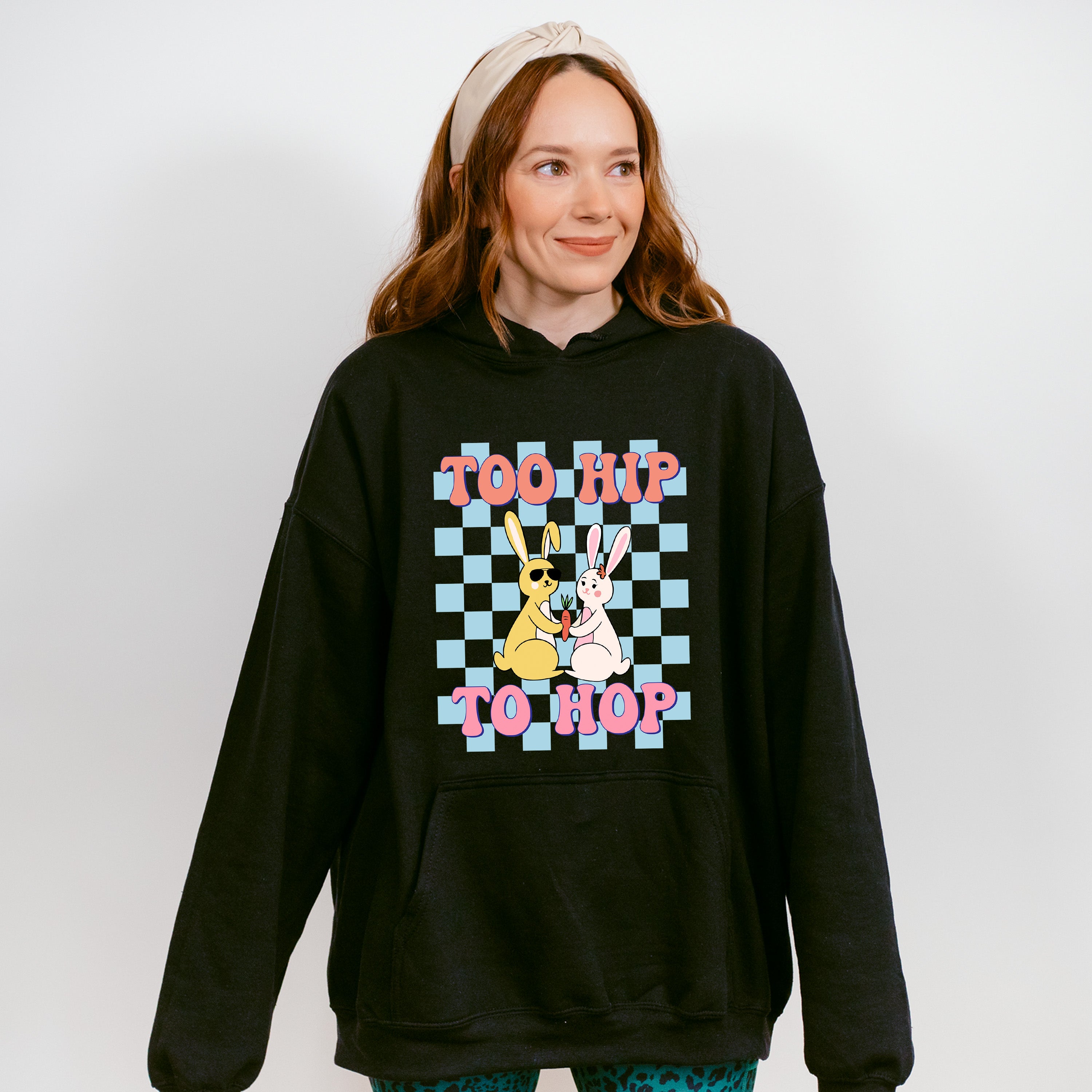 Too Hip To Hop Easter Day Unisex Crewneck T-Shirt Sweatshirt Hoodie