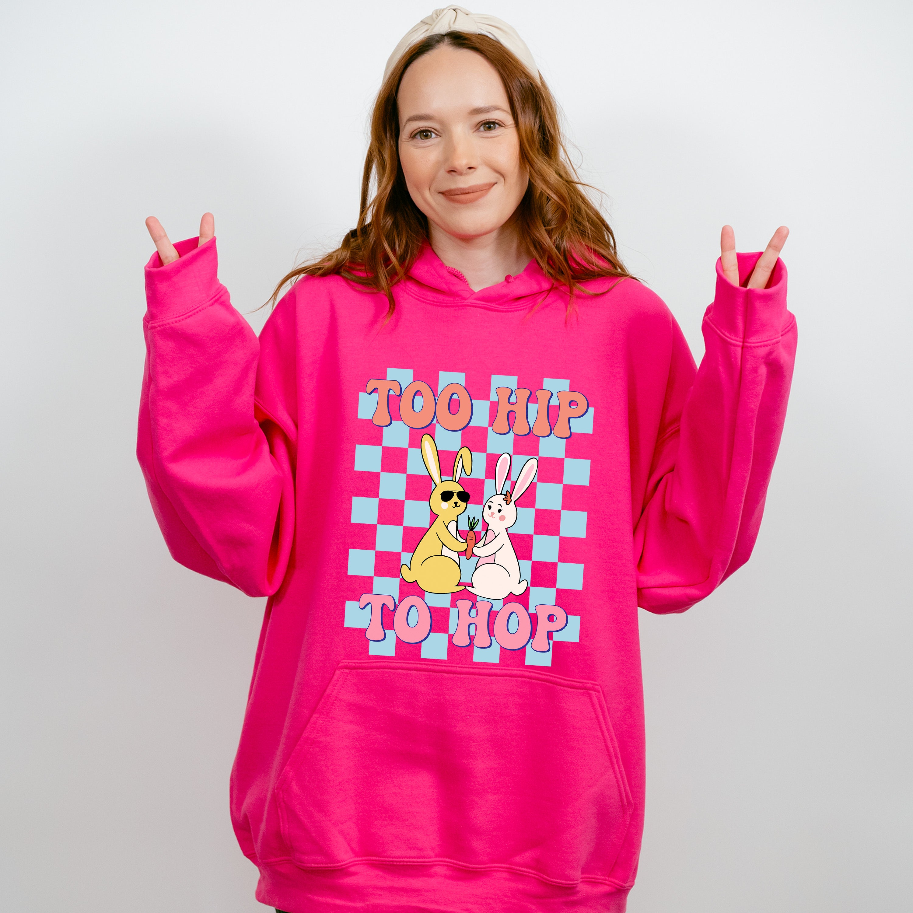 Too Hip To Hop Easter Day Unisex Crewneck T-Shirt Sweatshirt Hoodie