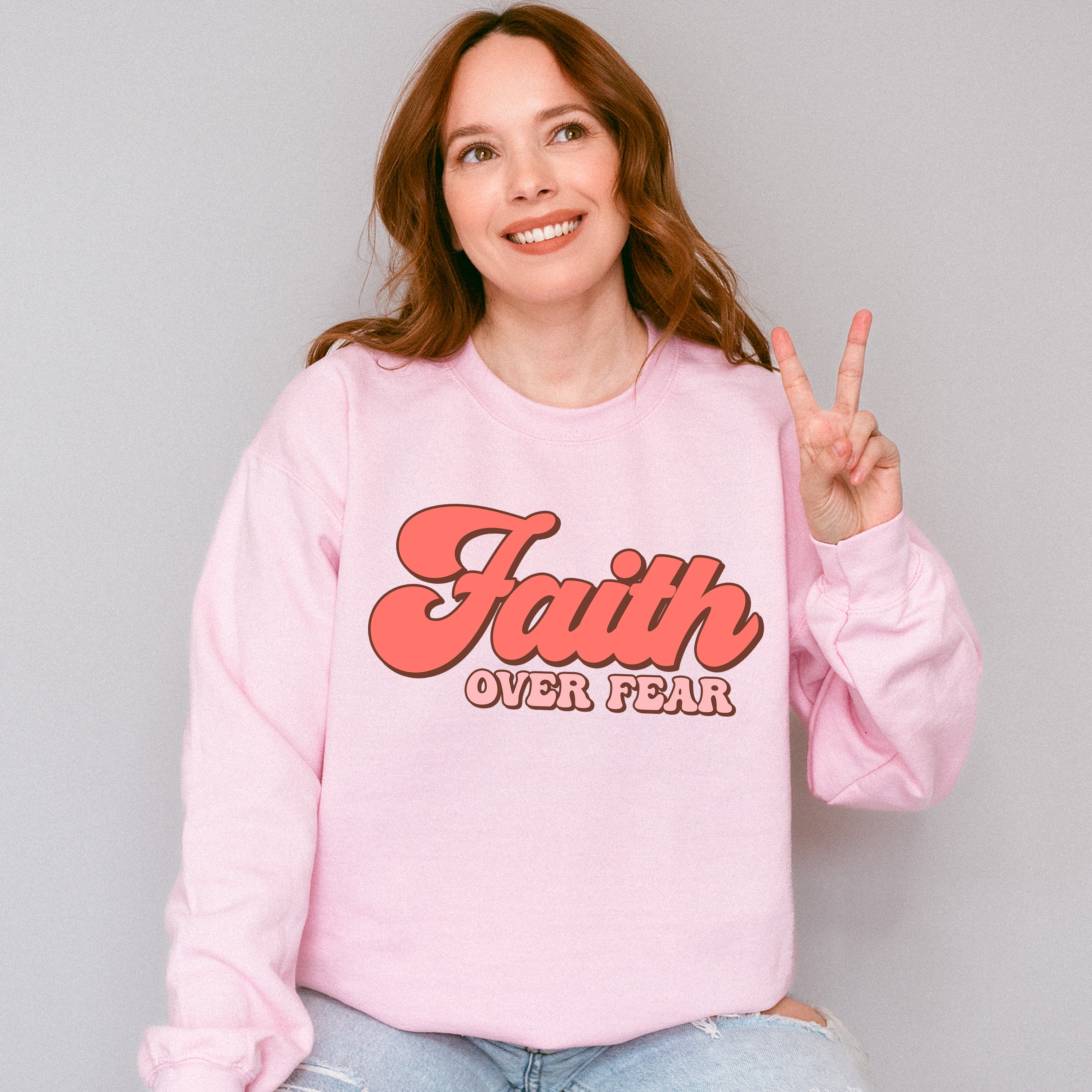 Faith Over Fear Easter Day Unisex Crewneck T-Shirt Sweatshirt Hoodie