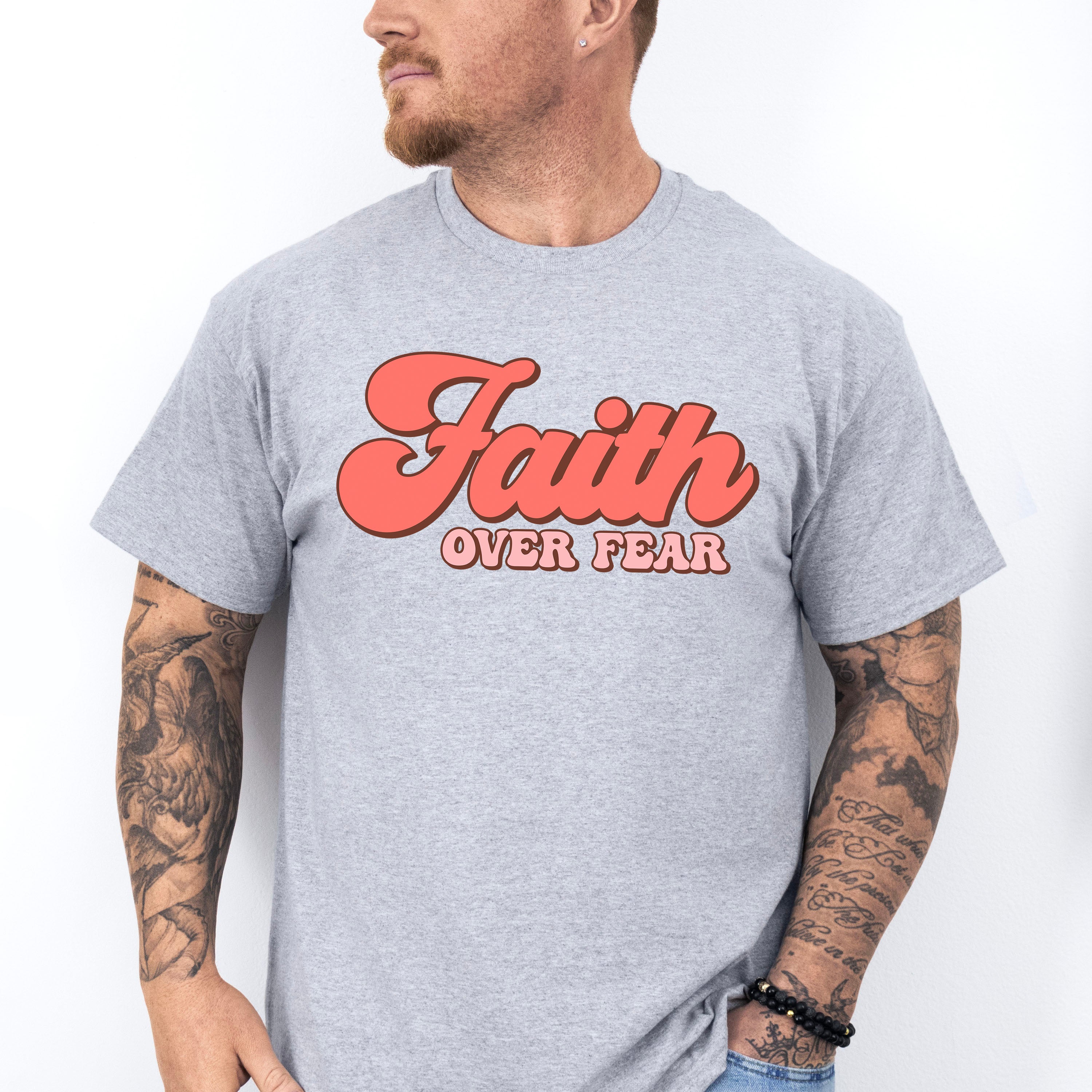Faith Over Fear Easter Day Unisex Crewneck T-Shirt Sweatshirt Hoodie