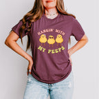 Hangin' With My Peeps Easter Day Unisex Crewneck T-Shirt Sweatshirt Hoodie
