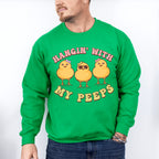 Hangin' With My Peeps Easter Day Unisex Crewneck T-Shirt Sweatshirt Hoodie