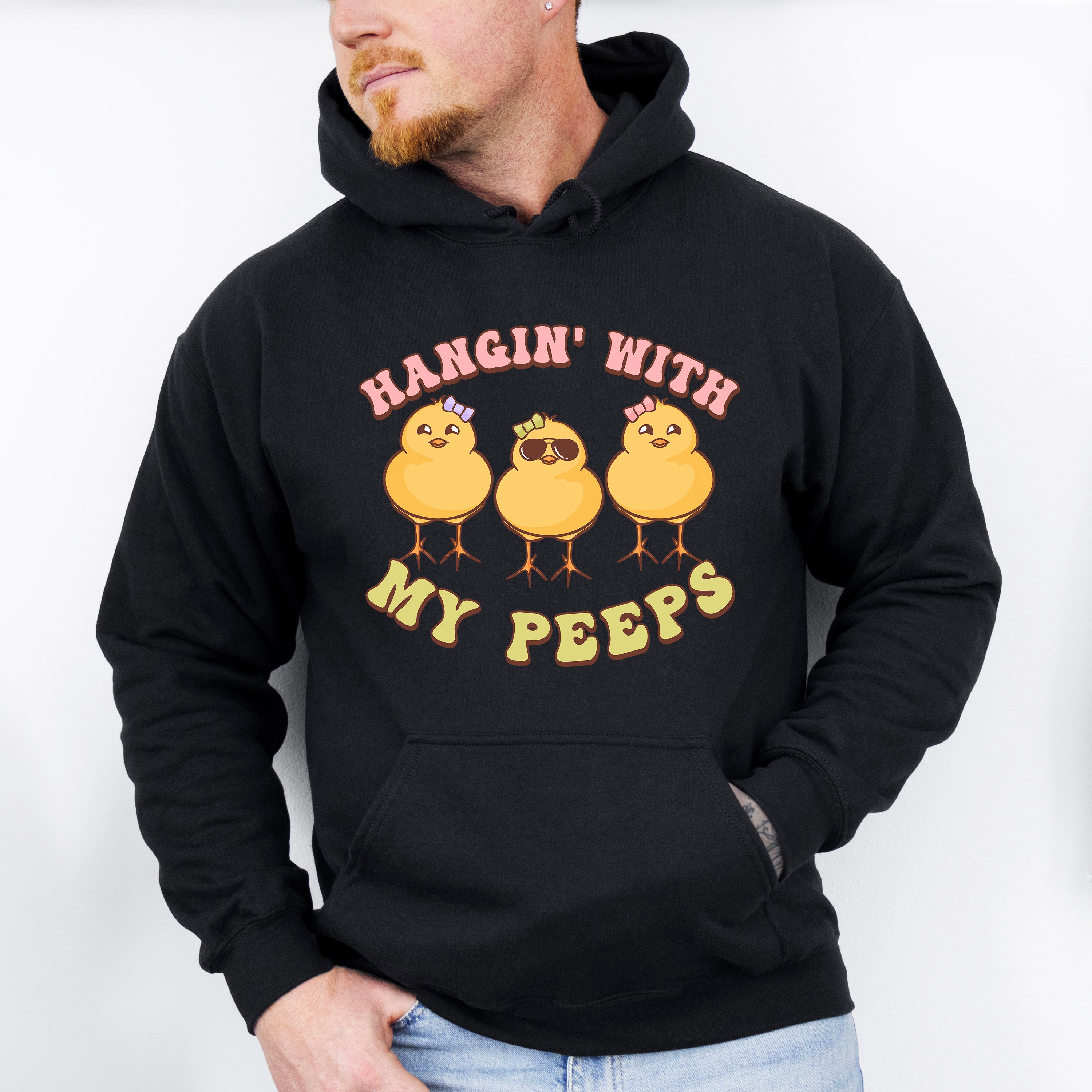 Hangin' With My Peeps Easter Day Unisex Crewneck T-Shirt Sweatshirt Hoodie
