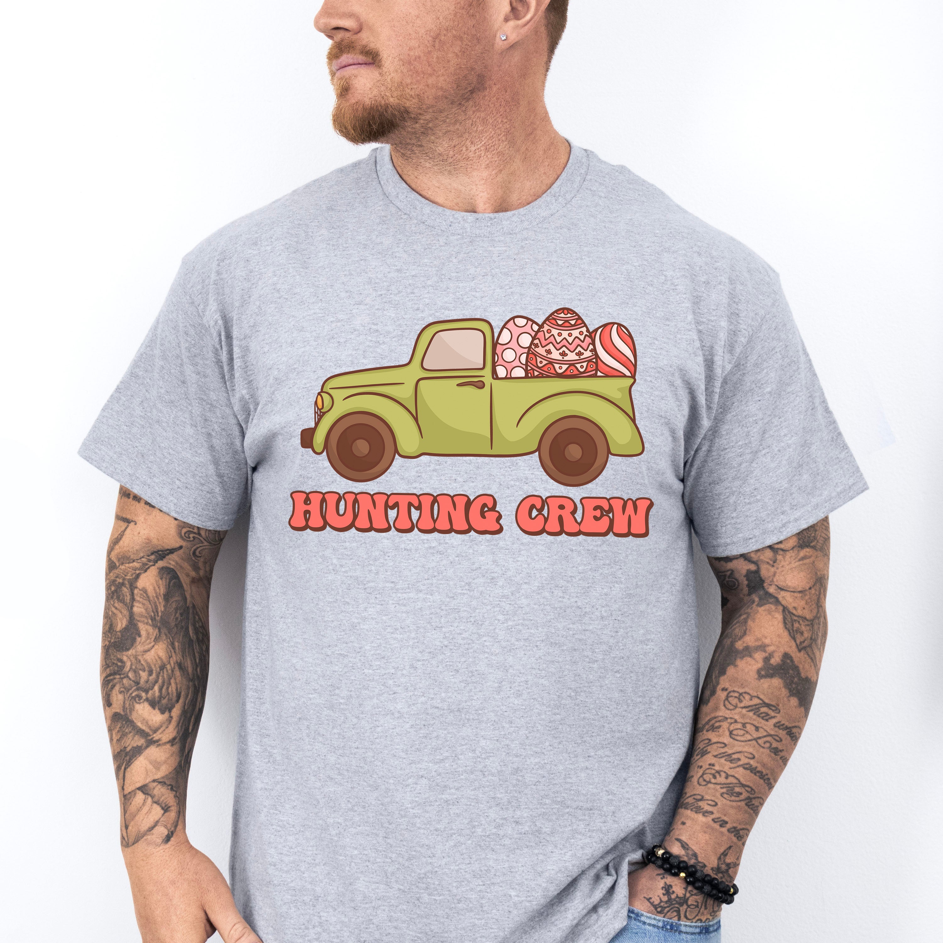 Truck Hunting Crew Easter Day Unisex Crewneck T-Shirt Sweatshirt Hoodie