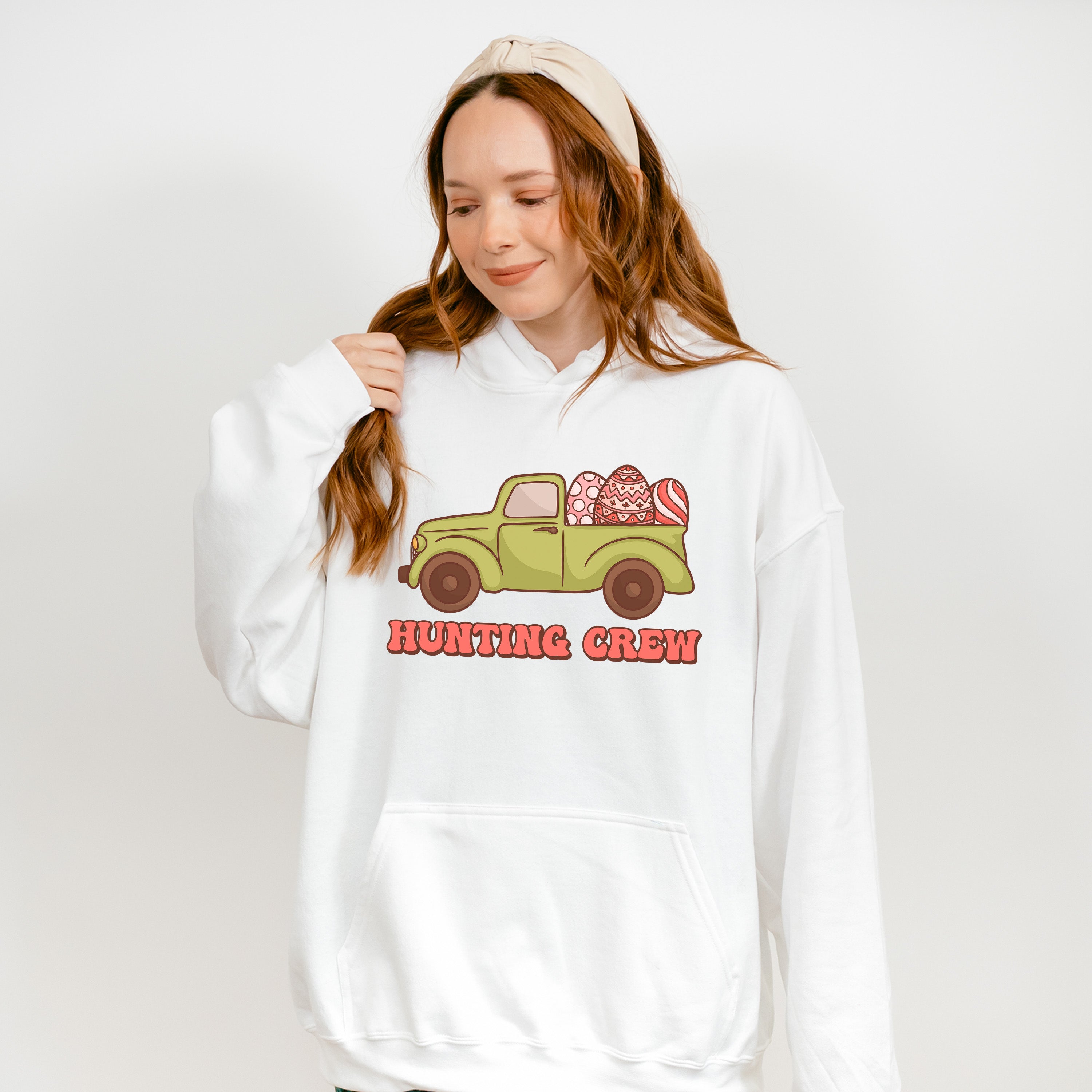 Truck Hunting Crew Easter Day Unisex Crewneck T-Shirt Sweatshirt Hoodie
