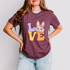 Rabbit Love Easter Day Unisex Crewneck T-Shirt Sweatshirt Hoodie