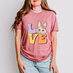 Rabbit Love Easter Day Unisex Crewneck T-Shirt Sweatshirt Hoodie