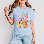 Rabbit Love Easter Day Unisex Crewneck T-Shirt Sweatshirt Hoodie