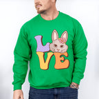 Rabbit Love Easter Day Unisex Crewneck T-Shirt Sweatshirt Hoodie