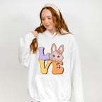 Rabbit Love Easter Day Unisex Crewneck T-Shirt Sweatshirt Hoodie