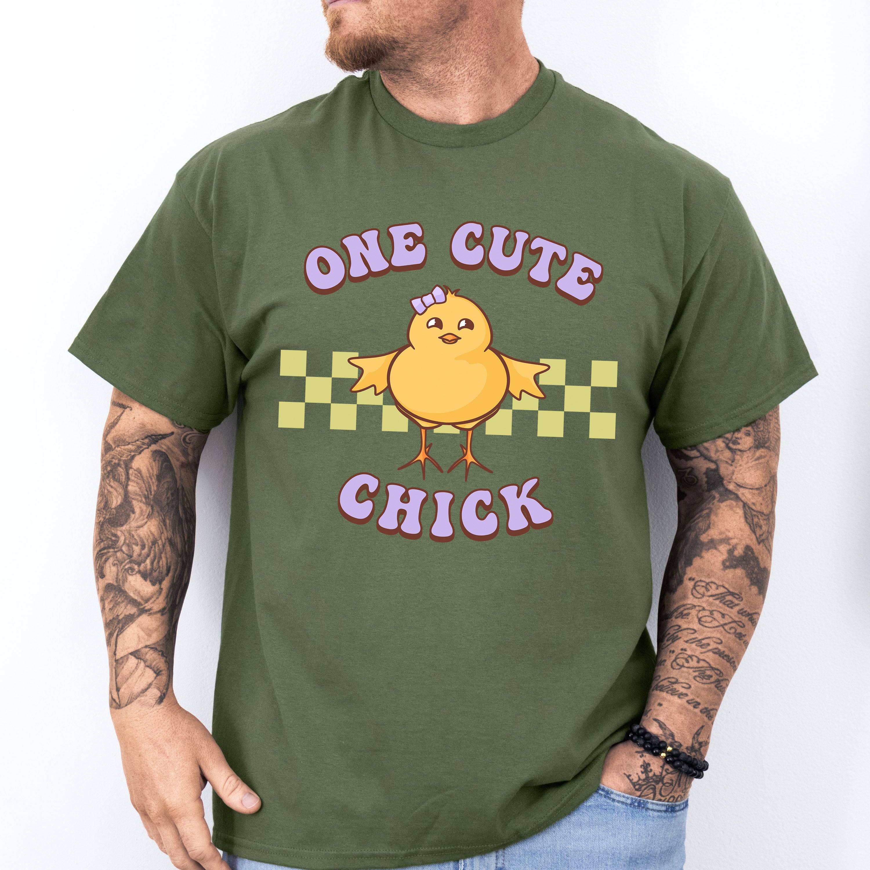 One Cute Chick Easter Day Unisex Crewneck T-Shirt Sweatshirt Hoodie