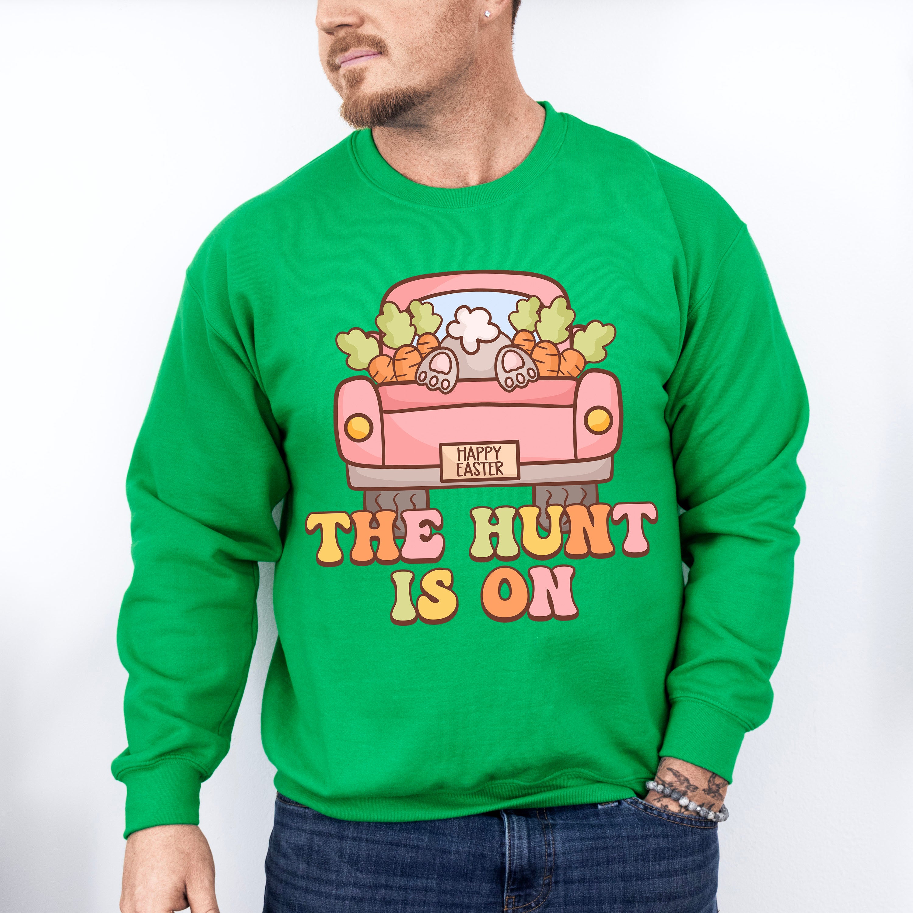 The Hunt Is On Easter Day Unisex Crewneck T-Shirt Sweatshirt Hoodie