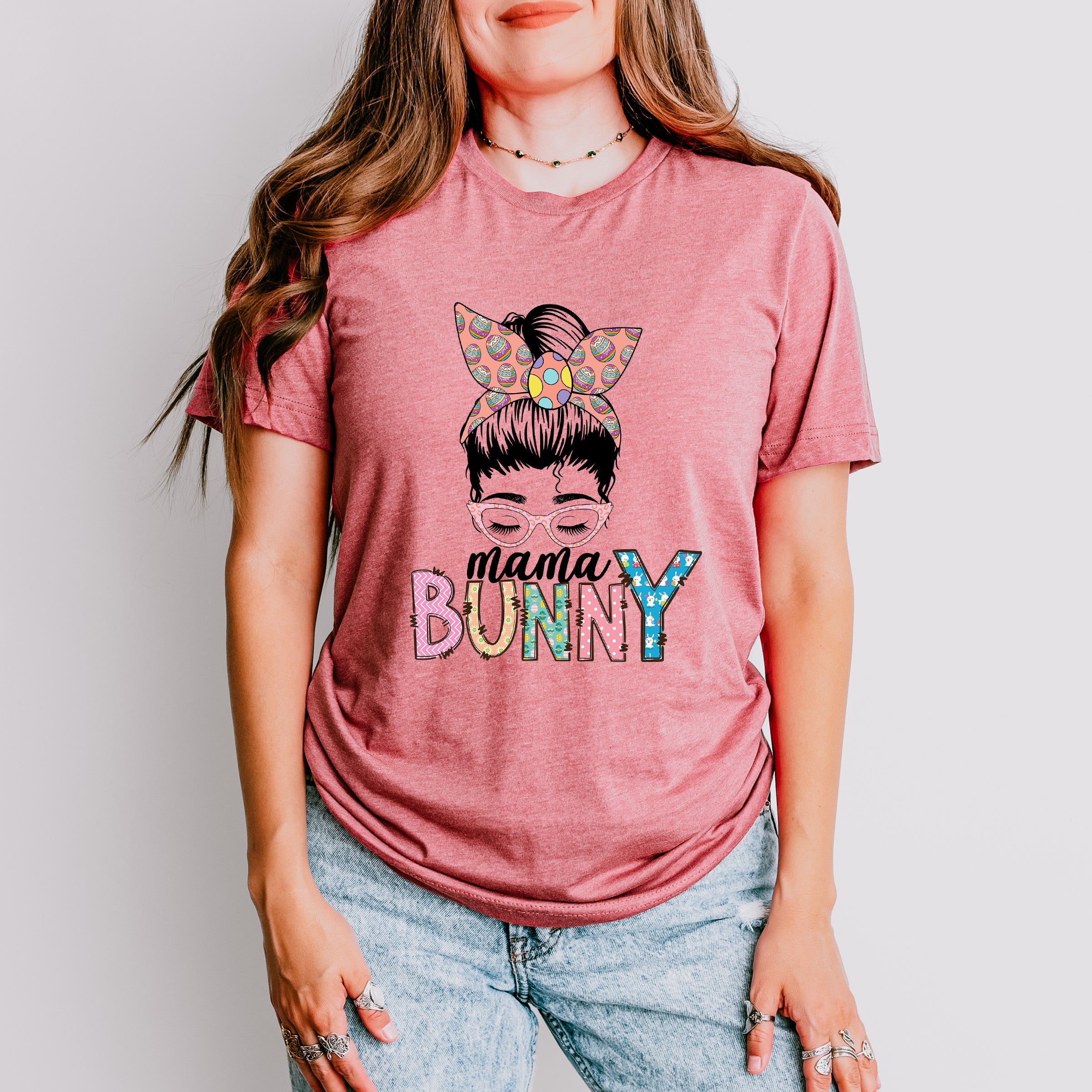 Mama Bunny Easter Day Unisex Crewneck T-Shirt Sweatshirt Hoodie