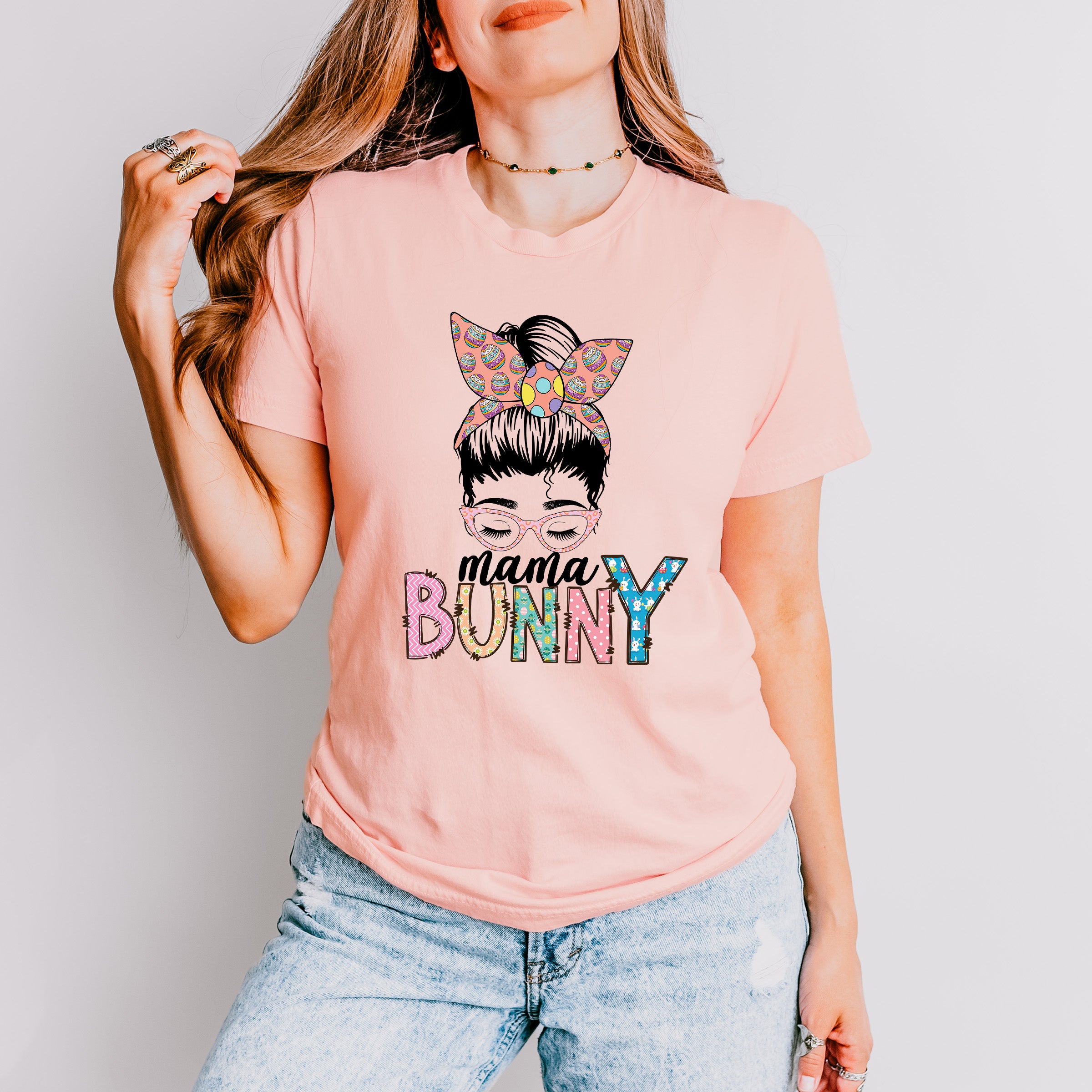Mama Bunny Easter Day Unisex Crewneck T-Shirt Sweatshirt Hoodie
