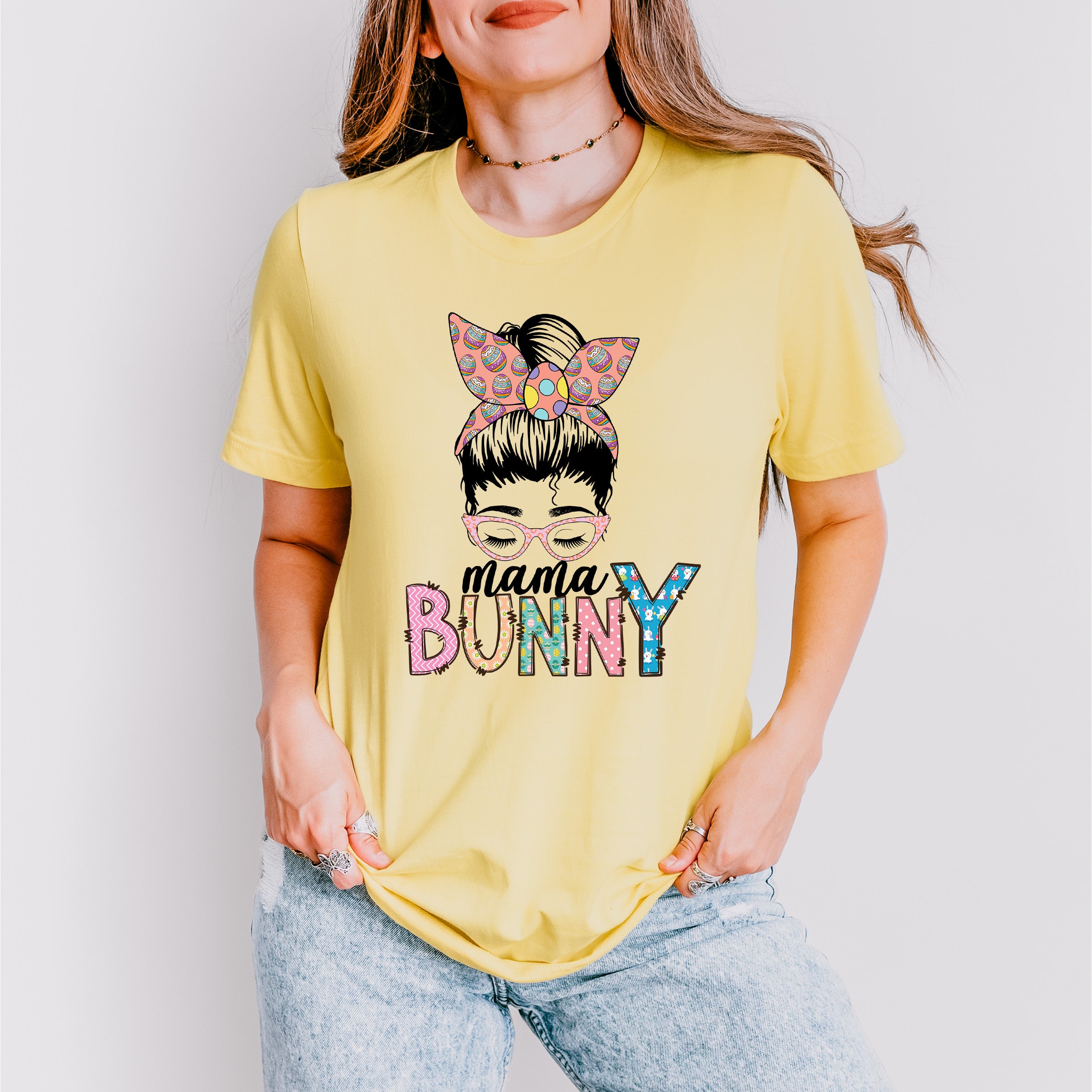 Mama Bunny Easter Day Unisex Crewneck T-Shirt Sweatshirt Hoodie