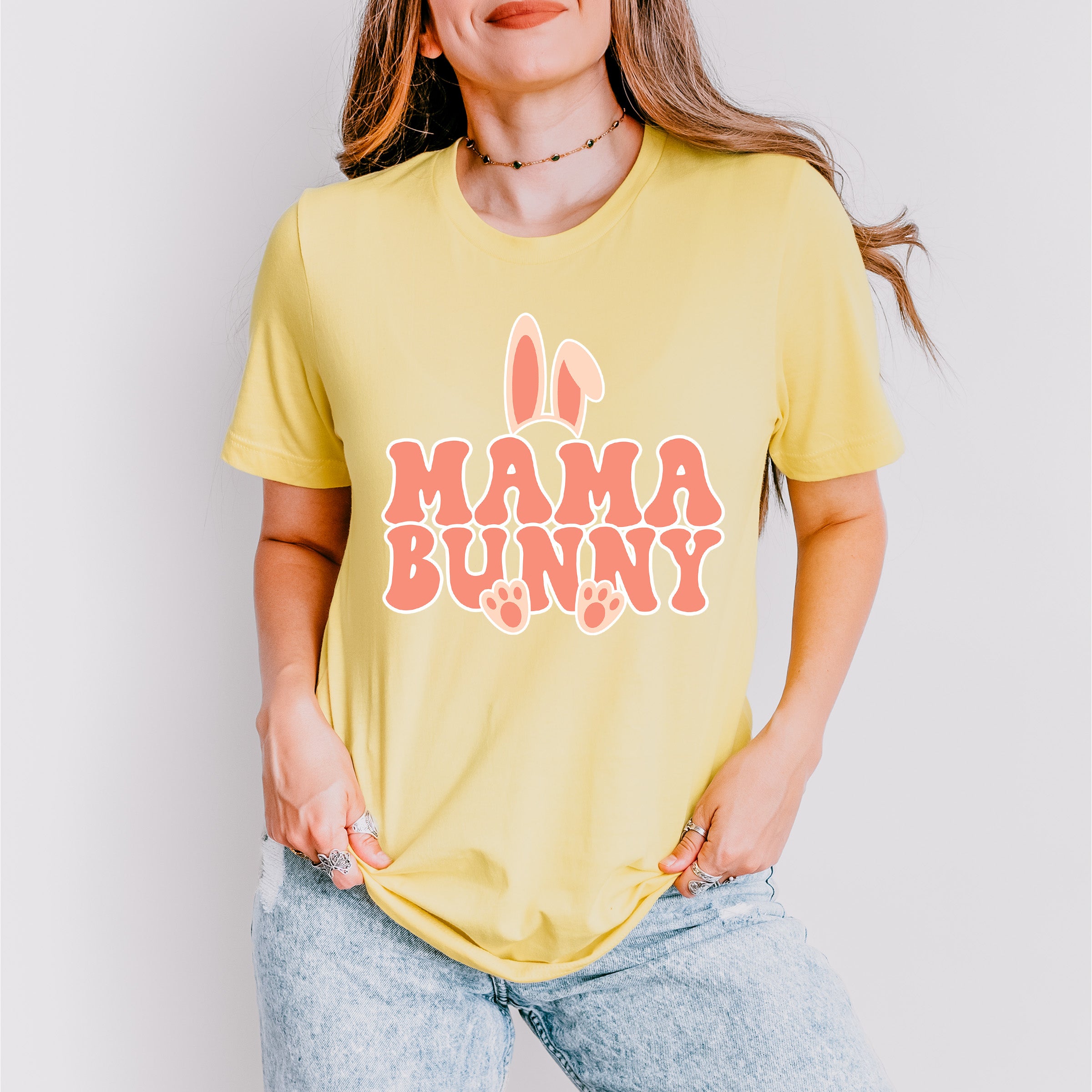 Mama Bunny Easter Day Unisex Crewneck T-Shirt Sweatshirt Hoodie
