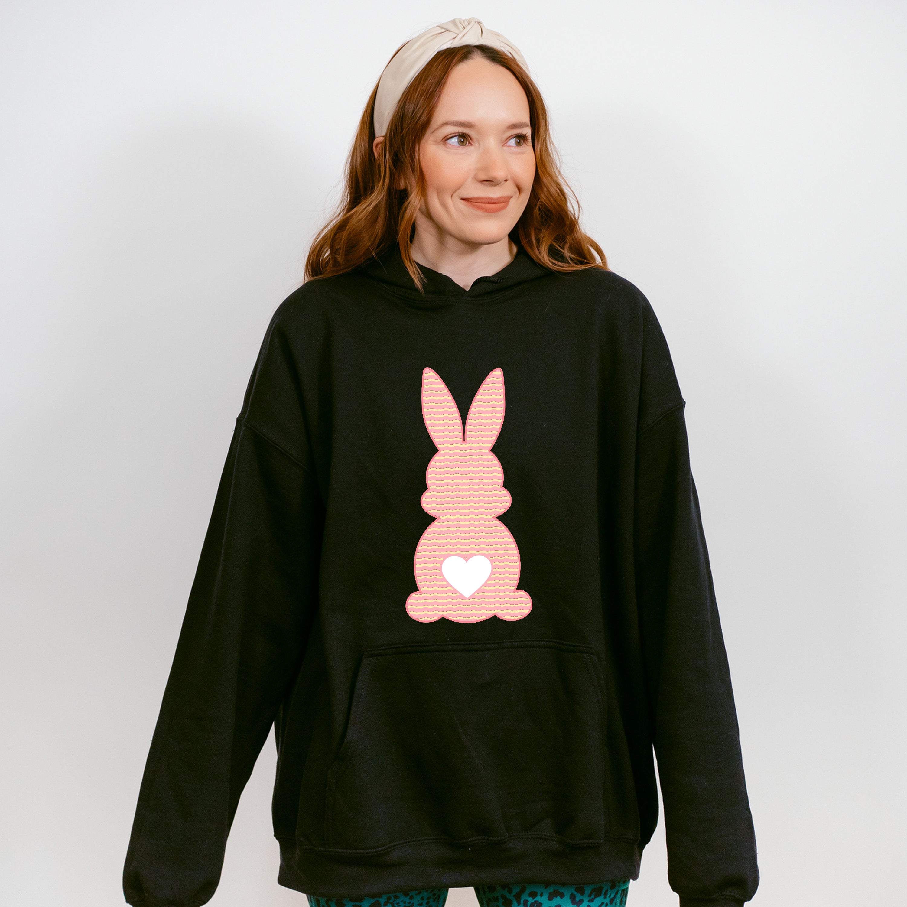 Peach Bunny Easter Day Unisex Crewneck T-Shirt Sweatshirt Hoodie