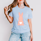 Peach Bunny Easter Day Unisex Crewneck T-Shirt Sweatshirt Hoodie