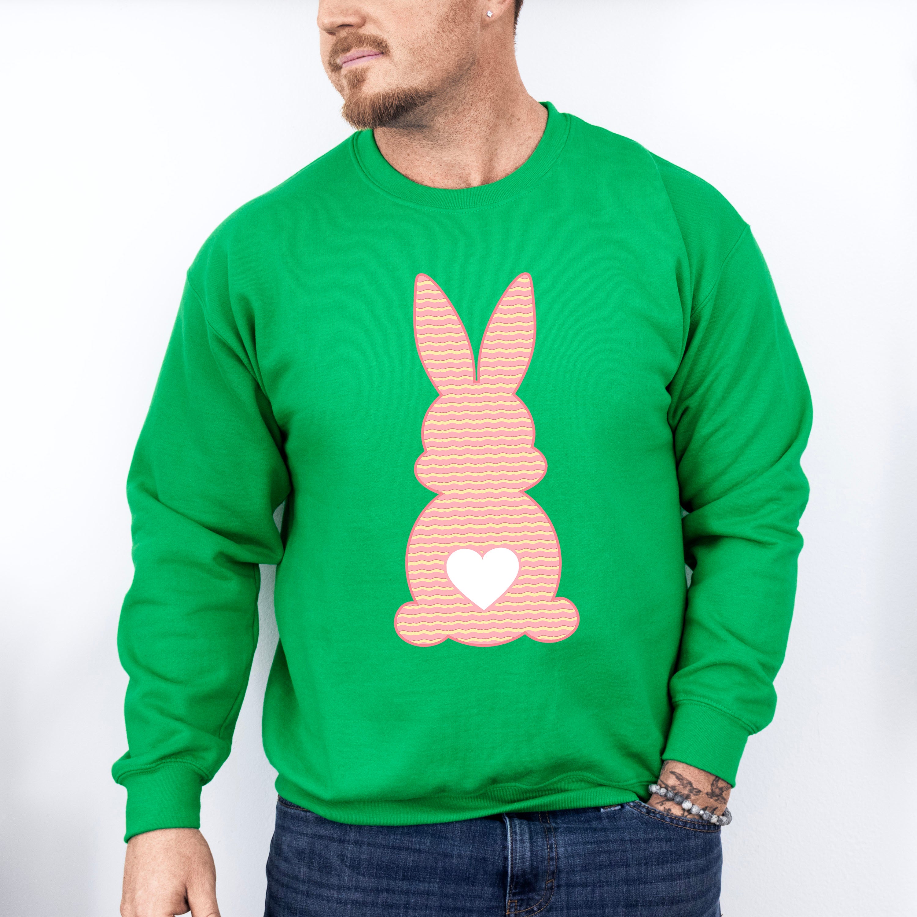 Peach Bunny Easter Day Unisex Crewneck T-Shirt Sweatshirt Hoodie