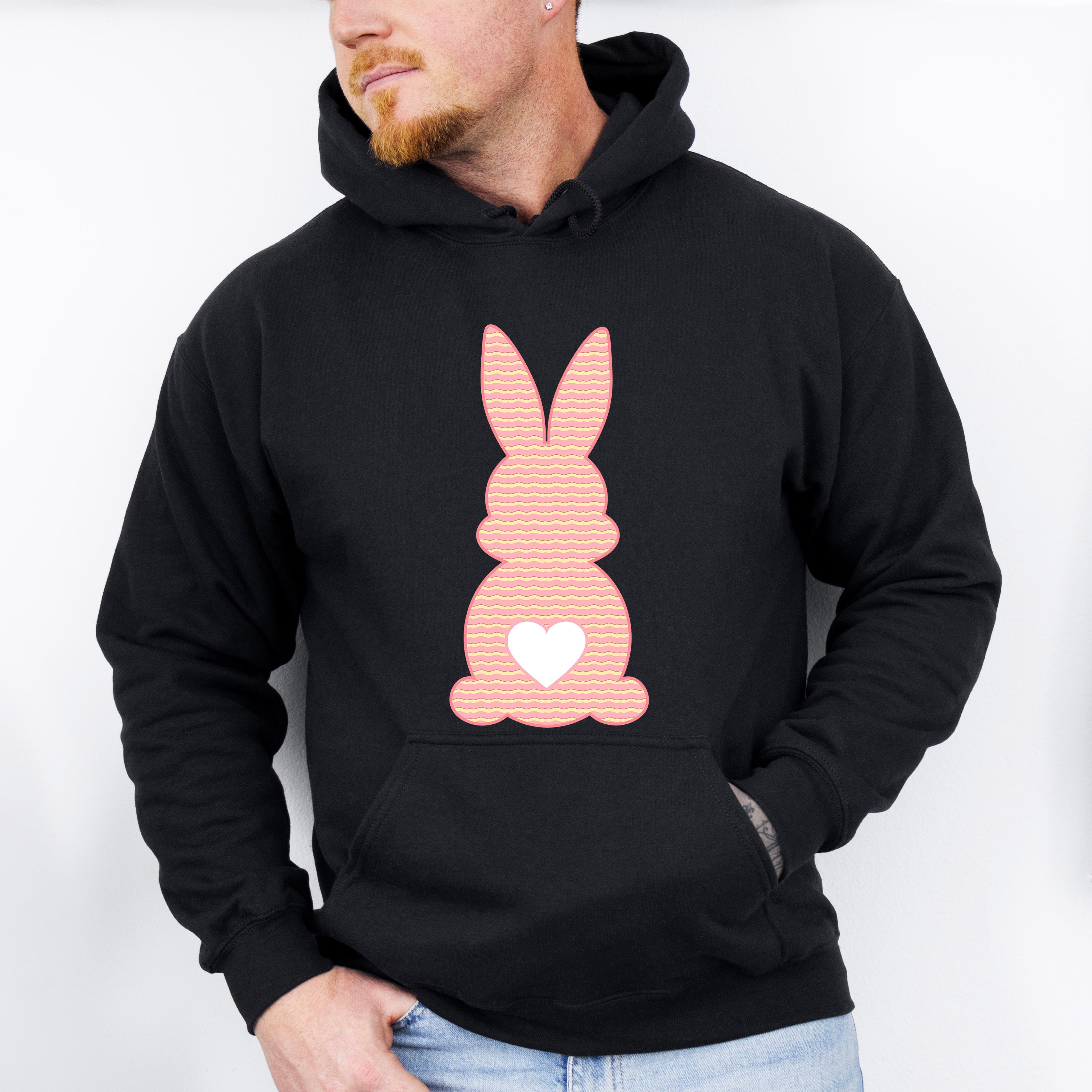 Peach Bunny Easter Day Unisex Crewneck T-Shirt Sweatshirt Hoodie