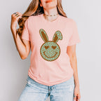 Bunny Ears Smiley Easter Day Unisex Crewneck T-Shirt Sweatshirt Hoodie