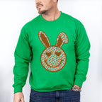 Bunny Ears Smiley Easter Day Unisex Crewneck T-Shirt Sweatshirt Hoodie