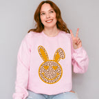 Orange Bunny Ears Smiley Easter Day Unisex Crewneck T-Shirt Sweatshirt Hoodie
