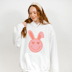 Peach Bunny Ears Smiley Easter Day Unisex Crewneck T-Shirt Sweatshirt Hoodie