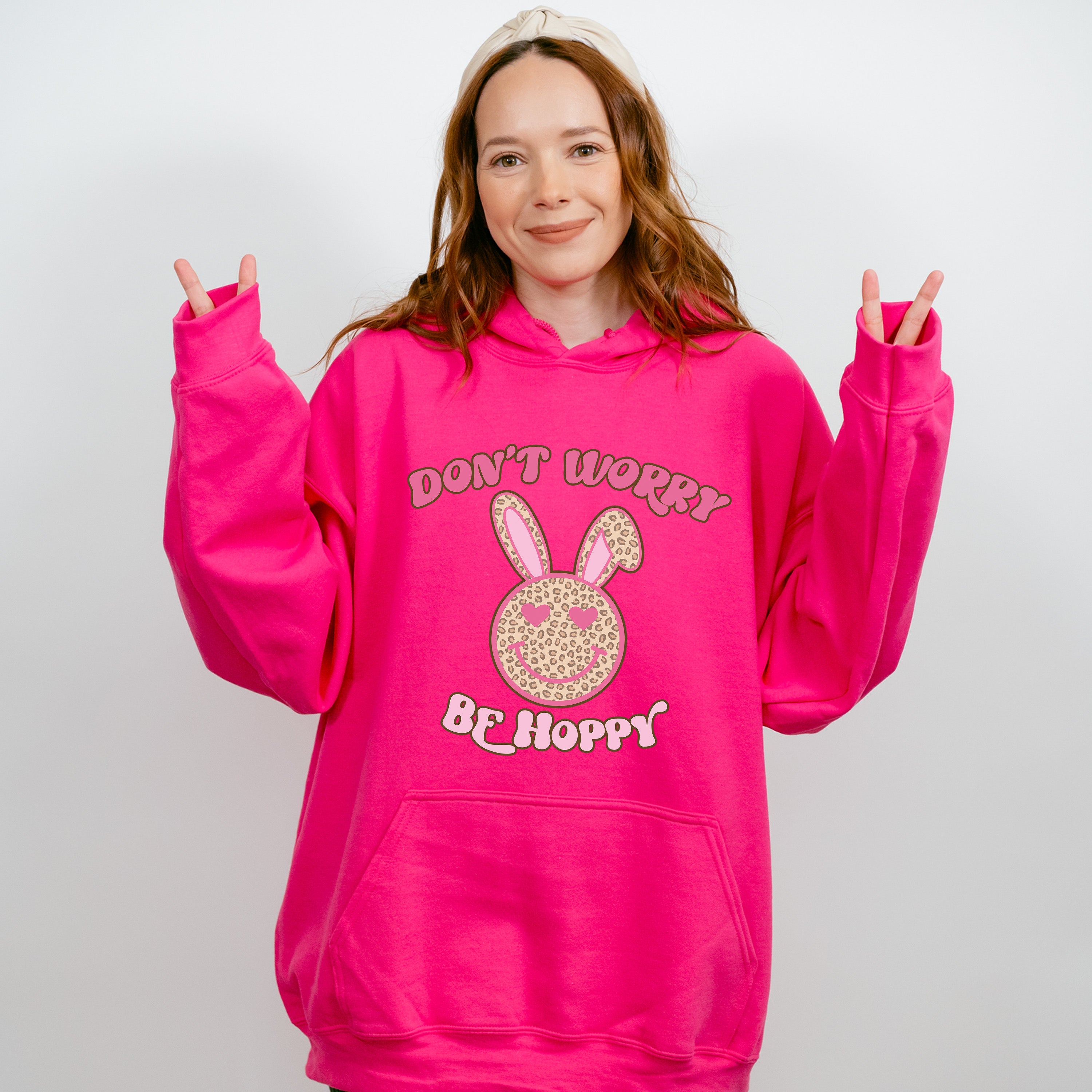 Don't Worry Be Hoppy Easter Day Unisex Crewneck T-Shirt Sweatshirt Hoodie