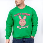 Don't Worry Be Hoppy Easter Day Unisex Crewneck T-Shirt Sweatshirt Hoodie