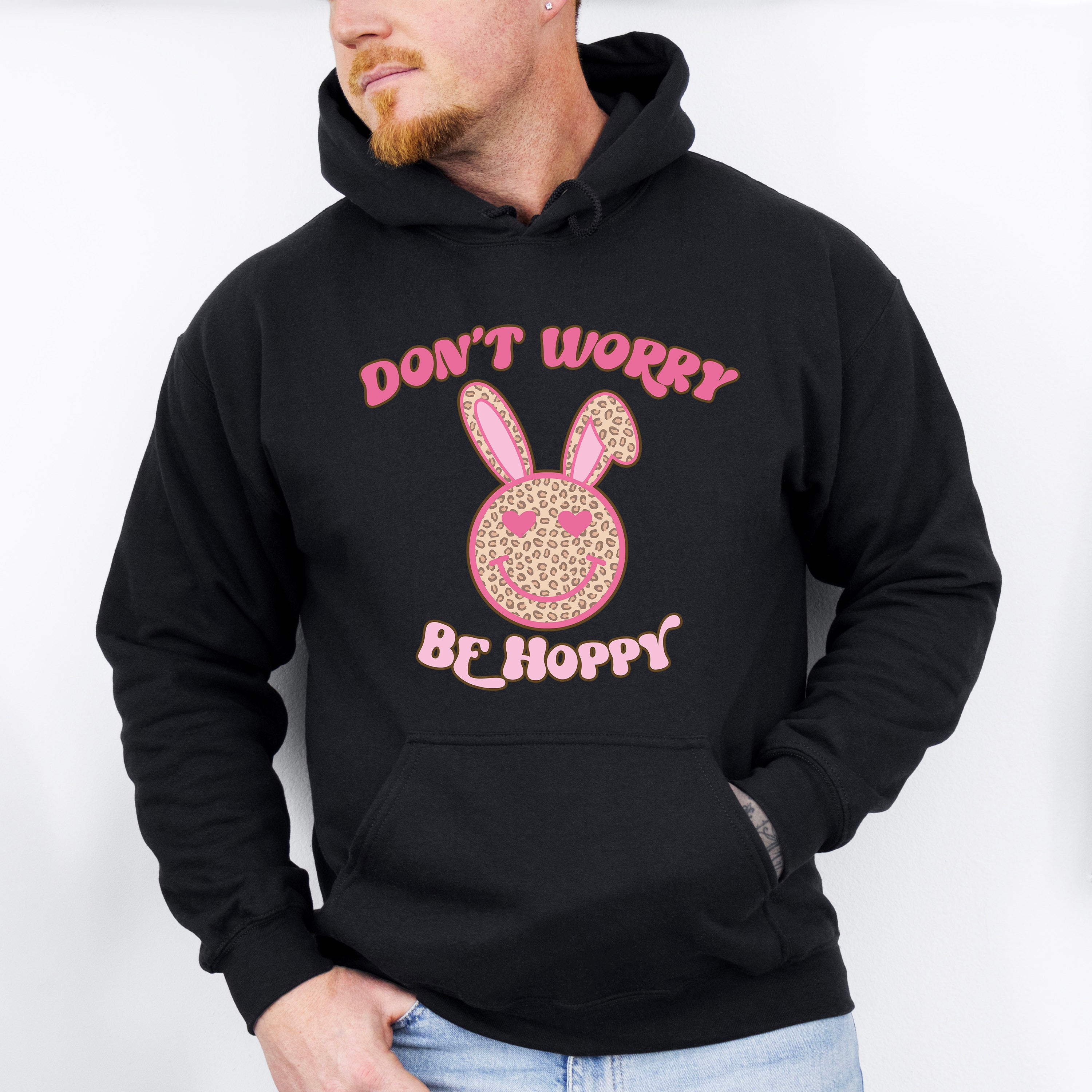 Don't Worry Be Hoppy Easter Day Unisex Crewneck T-Shirt Sweatshirt Hoodie
